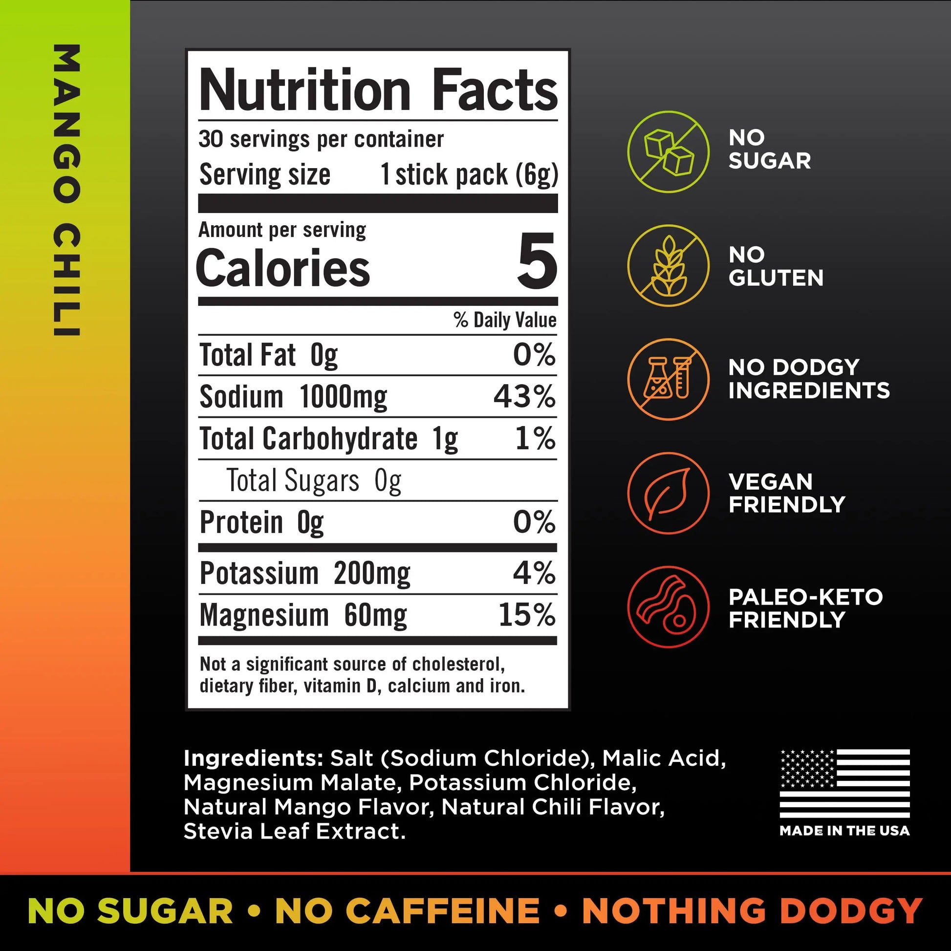 LMNT Zero Sugar Electrolytes - Mango Chili Salt | Drink Mix | 30 Count Drink LMNT Au supplements