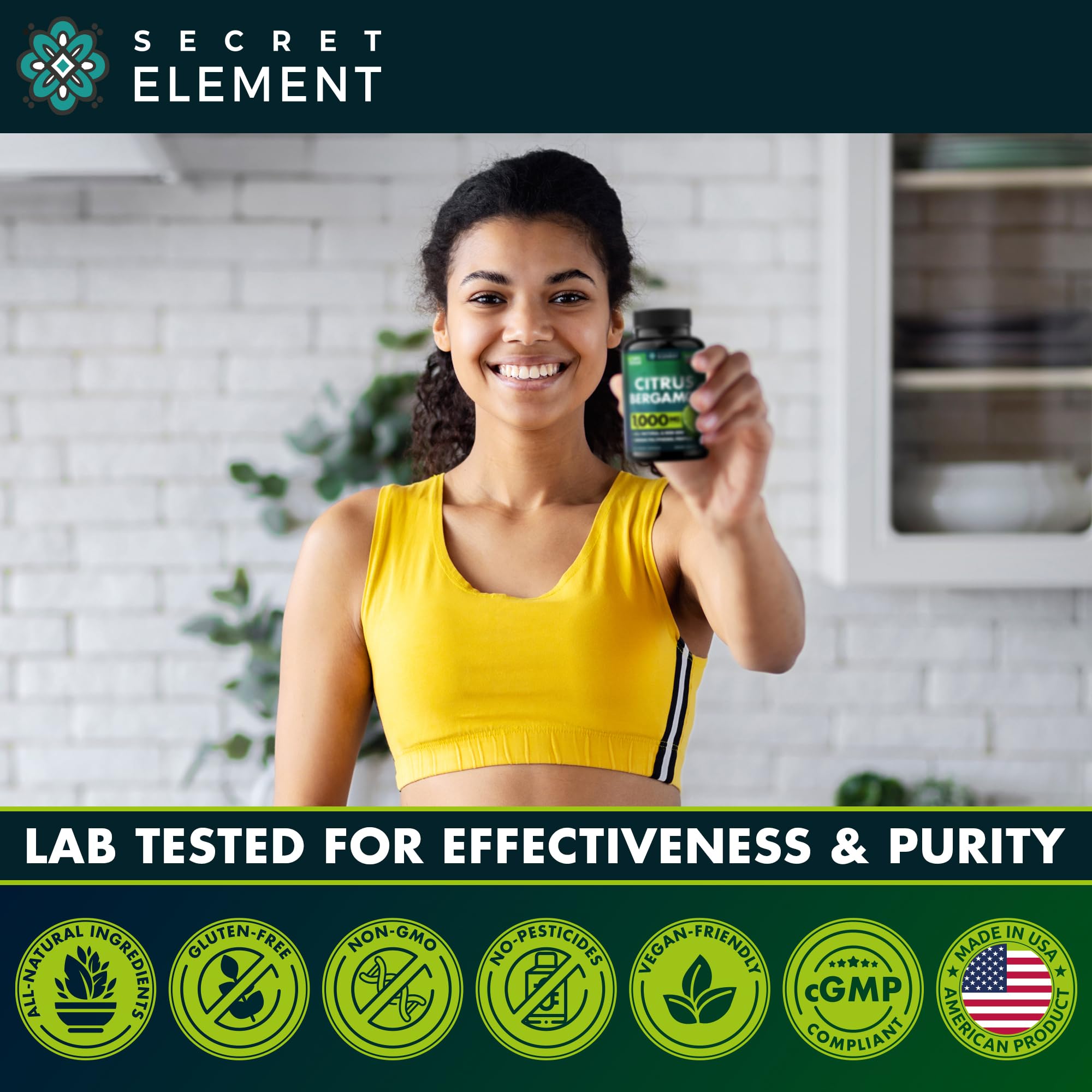 Citrus Bergamot Extract 1000mg - Citrus Bergamot Supplement for Heart, Immune System Secret Element Au supplements