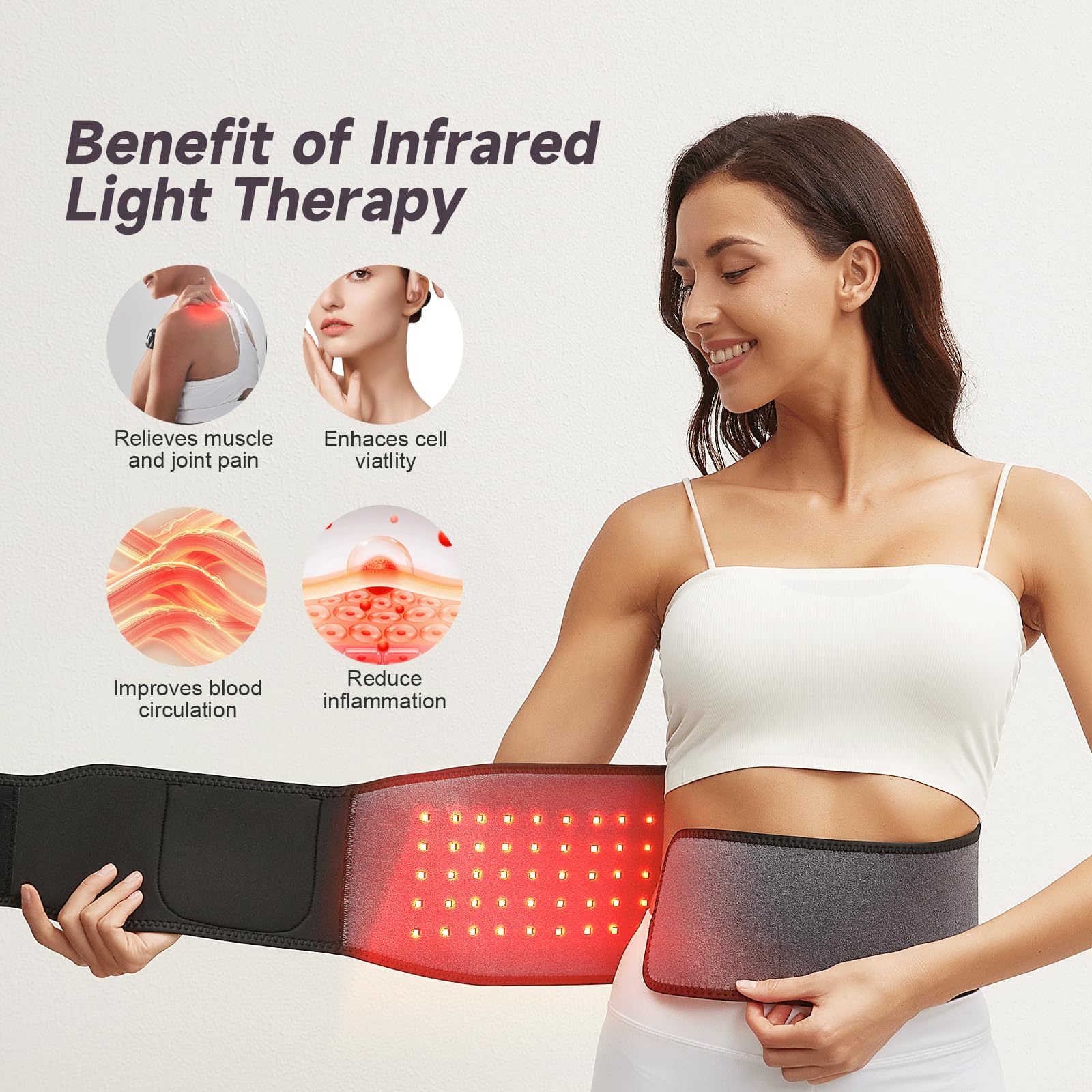Headot Red Light Therapy Wrap Belt for Body, Men and Women Gift,100 LEDs,5Gears 9Timers HeaDot Au supplements