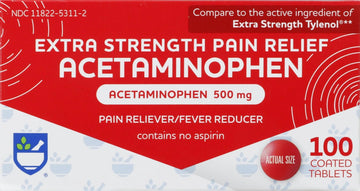 Rite Aid Extra Strength Acetaminophen Easy Tabs Tablets, 500 mg - 100 Count | Pain Reliever & Fever Reducer | Migraine Relief Products | Joint Pain Relief | Muscle Pain Relief | Menstrual Pain Relief Rite Aid Au supplements