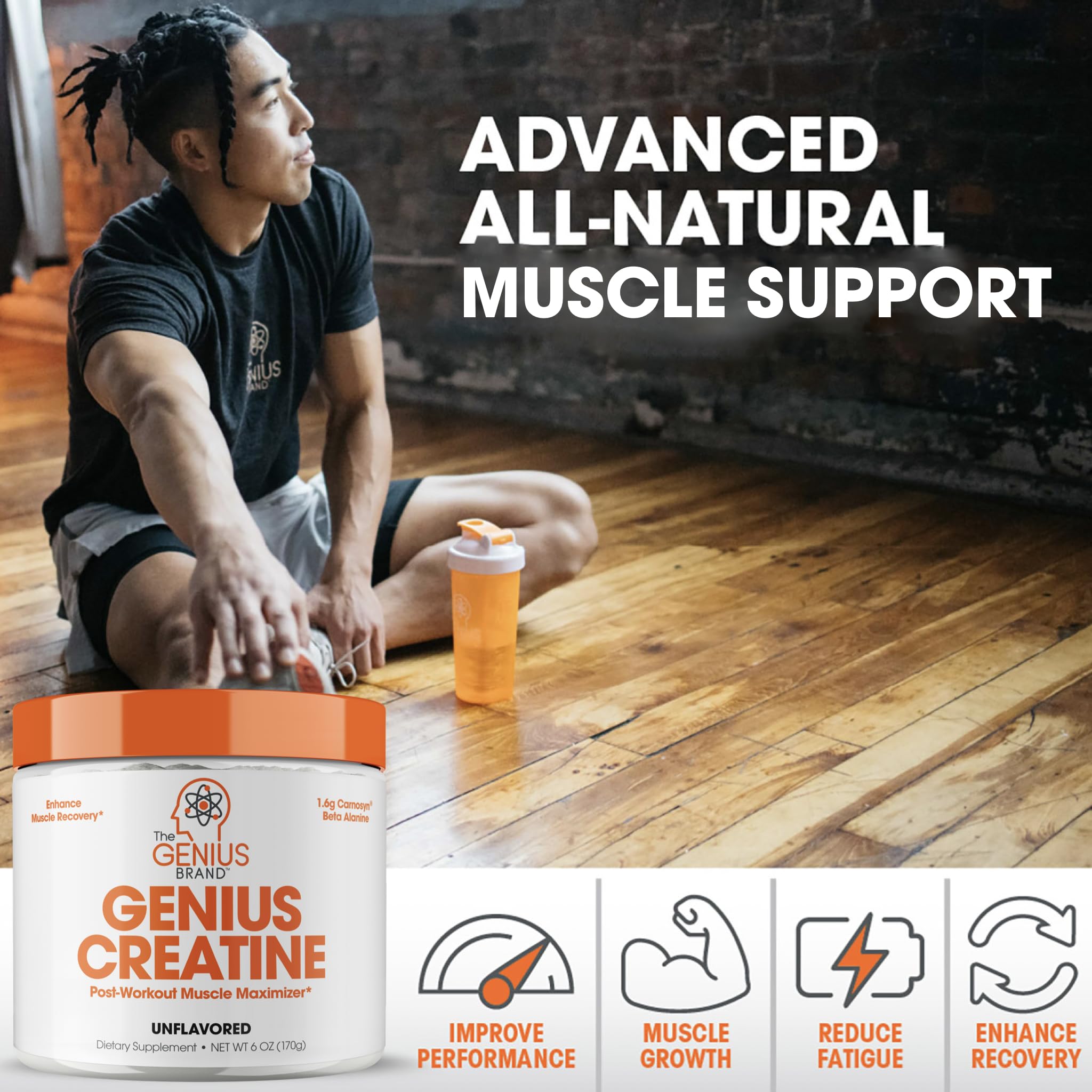 Genius Pre Workout Powder, Sour Apple, and Genius Micronized Creatine Monohydrate The Genius Brand Au supplements
