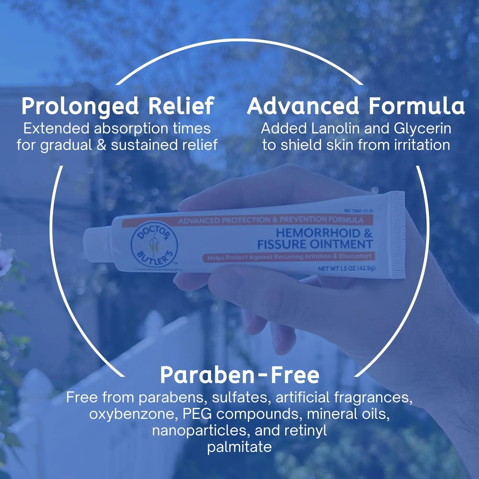 Doctor Butler's Advanced Hemorrhoid & Fissure Ointment – Lidocaine Hemorrhoid Treatment and Fissure Treatment Extra Strength Formula, Heals and Provides Fast Pain and Itch Relief* (1.5 oz.) Doctor Butler's Au supplements