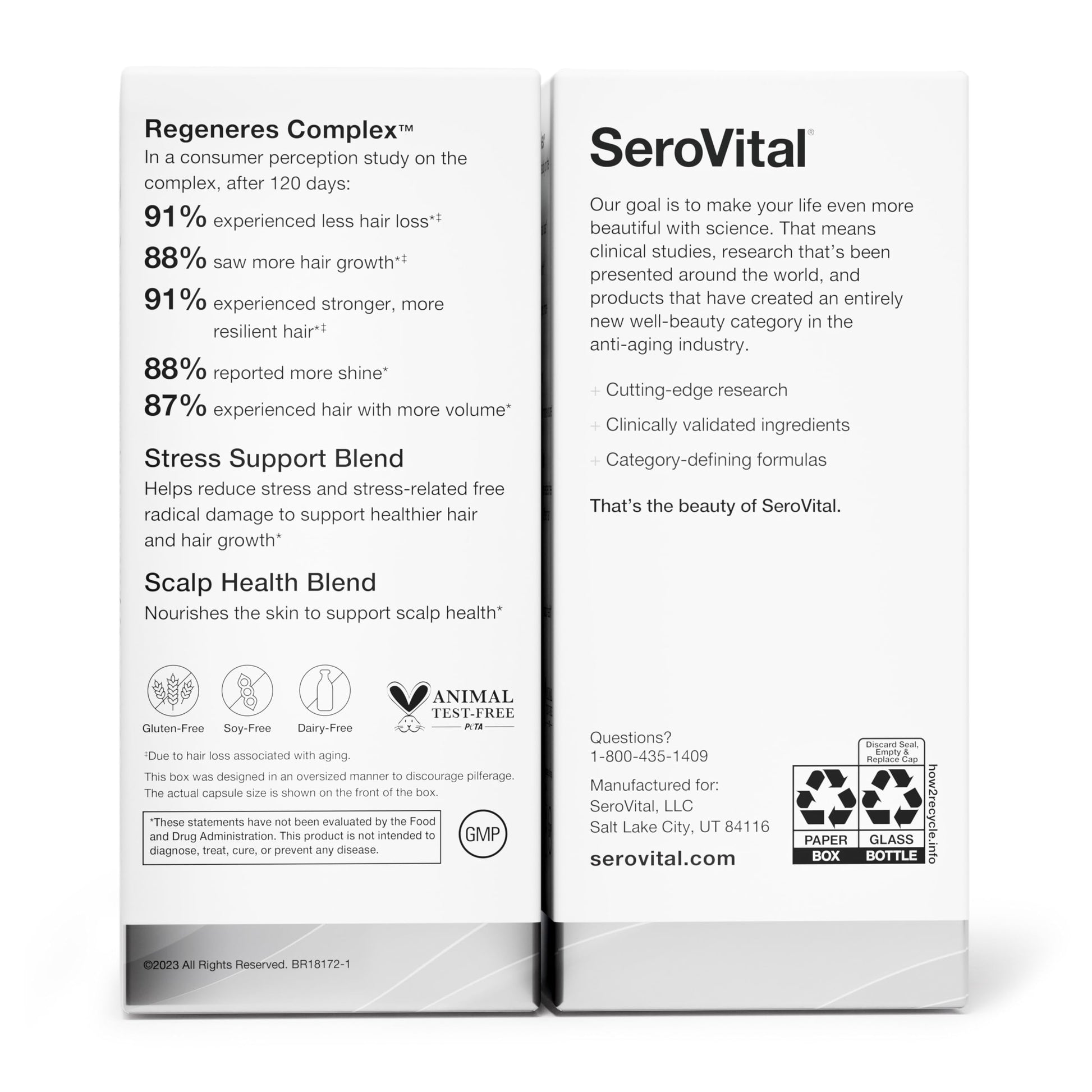 SeroVital Hair Regeneres Advanced, 90 Capsules, 30-Day Supply Serovital Au supplements