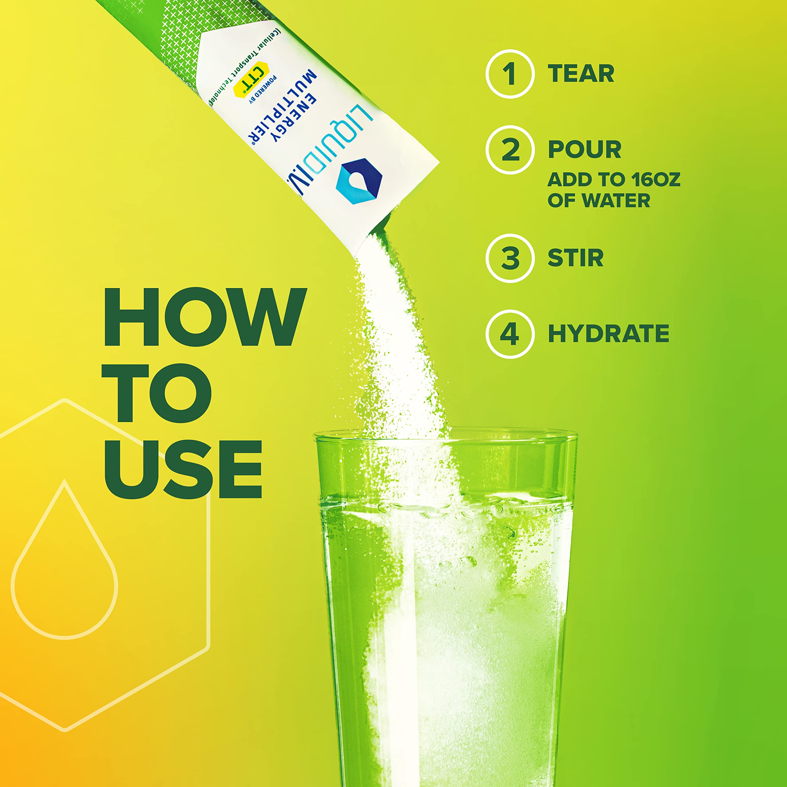 Liquid I.V. Hydration + Energy Multiplier - Yuzu Pineapple - Hydration Powder Packets Liquid I.V. Au supplements