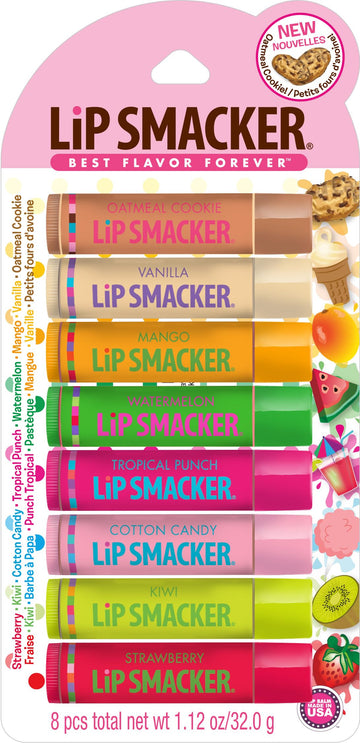 Lip Smacker Original & Best Holiday Flavored Lip Balm Party Pack, Oatmeal Cookie, Vanilla, Mango, Watermelon, Tropical Punch, Cotton Candy, Kiwi, Strawberry, Clear Lip Smacker Au supplements