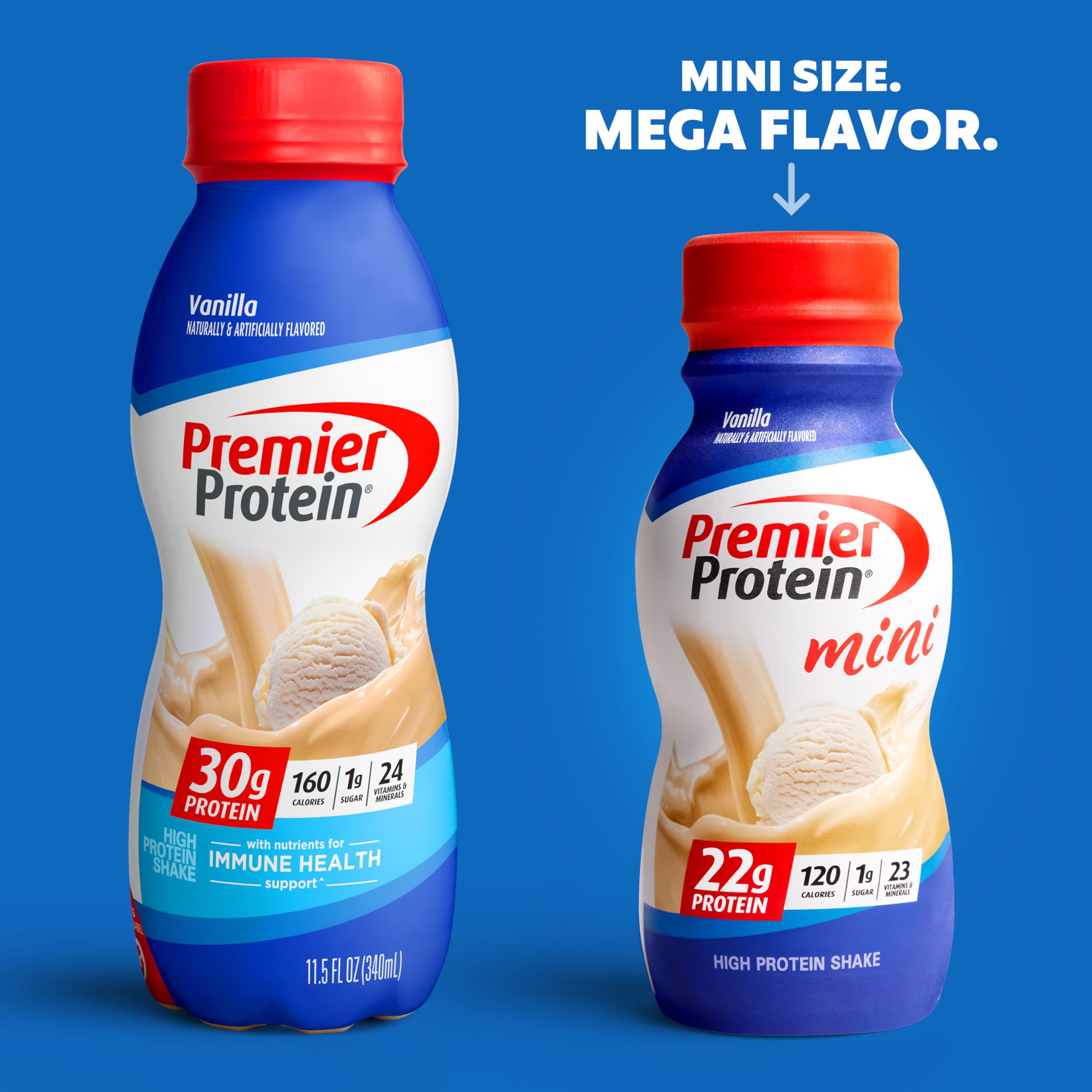 Premier Protein Shake MINIs, Vanilla, 22g Protein, 120 Calories, 1g Sugar, 8.75fl oz Premier Protein Au supplements