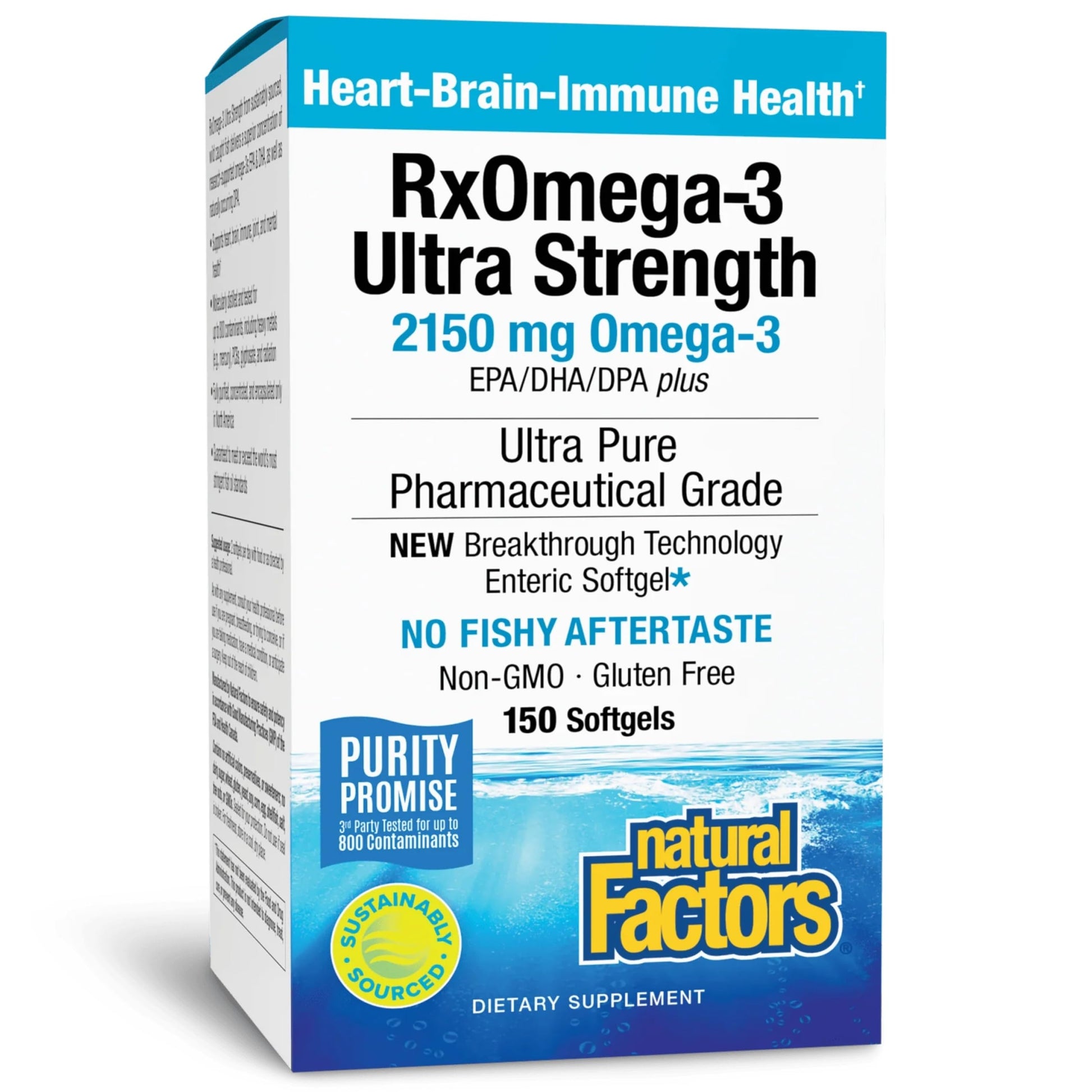Natural Factors RxOmega-3 Ultra Strength - Brain & Heart Health Support - Eye Health Supplement with EPA & DHA - Supplement with Omega-3 Fatty Acids - 150 Softgels (75 Servings) Natural Factors Au supplements