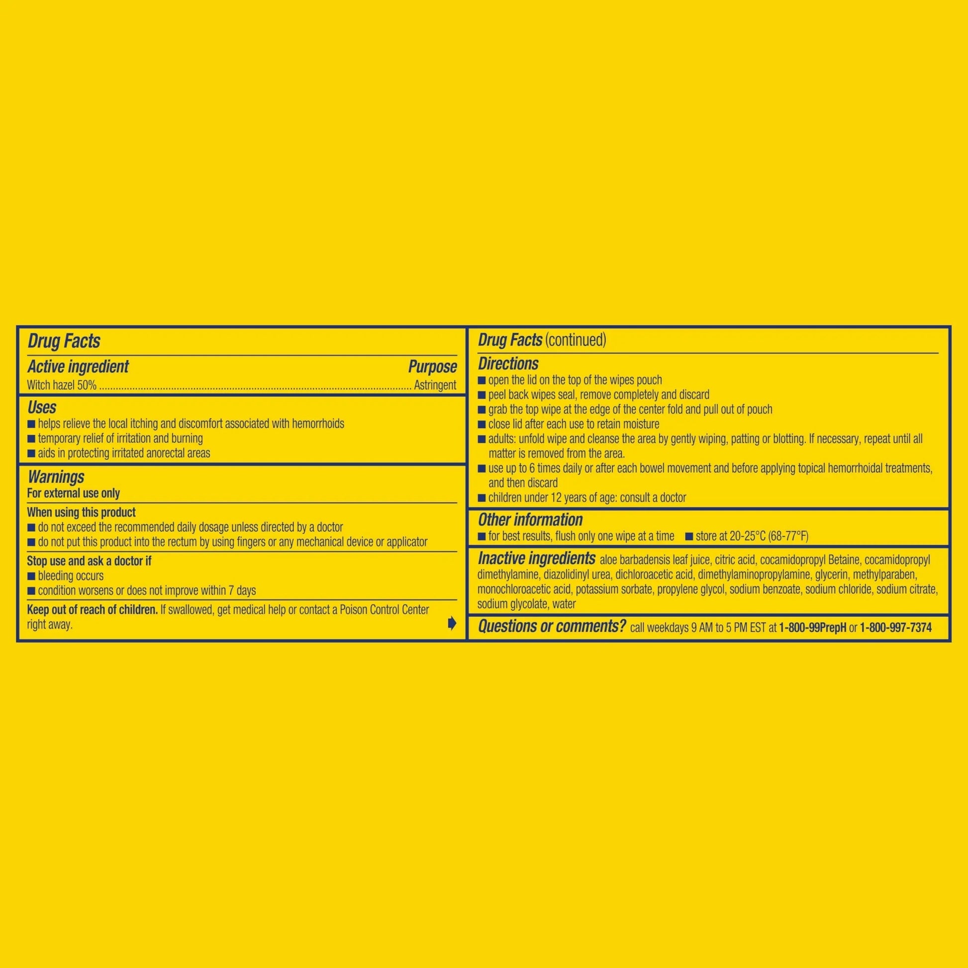 Preparation H Hemorrhoid Flushable Wipes with Witch Hazel for Skin Irritation Relief - 48 Count (Pack of 4) Preparation H Au supplements