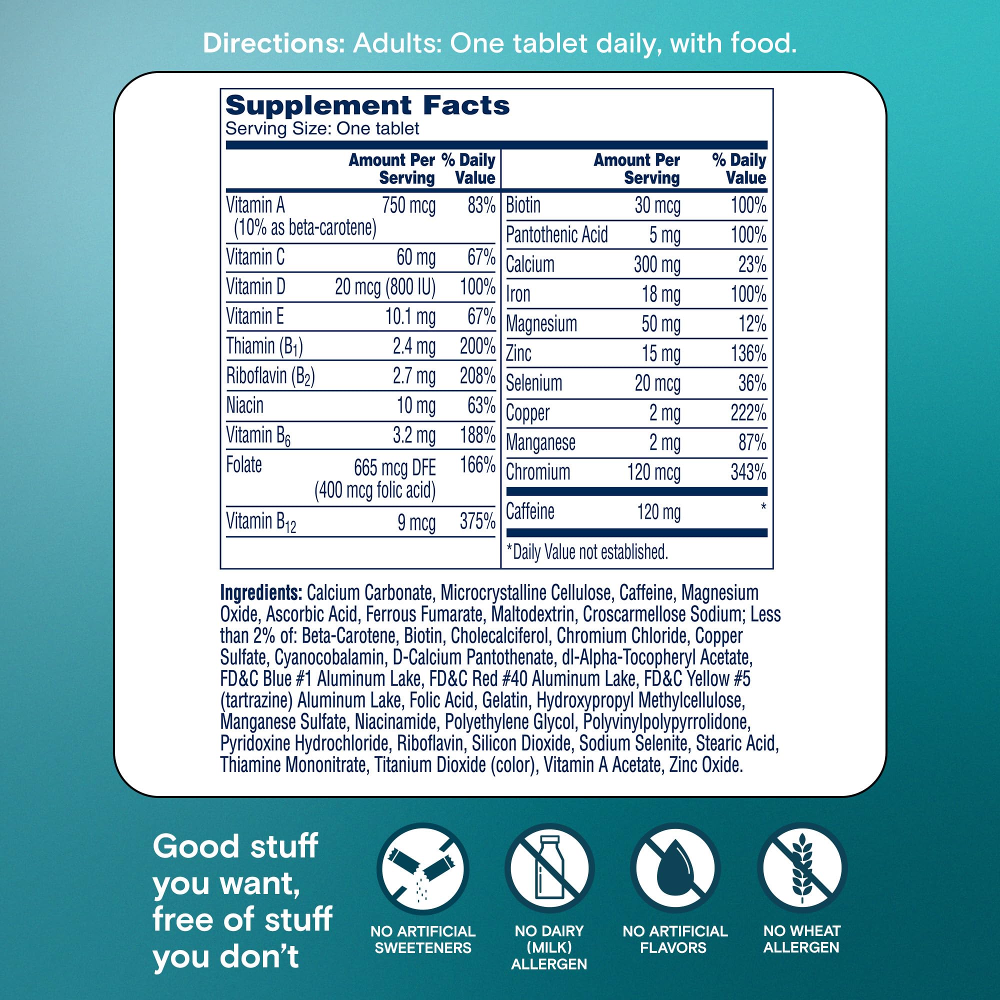 One A Day Women's Active Metabolism Daily Essential, Multivitamin for Women, Metabolism Support, Vitamins for Women with All 8 B-Vitamins, Vitamin D, Magnesium & More,120 Count ONE A DAY Au supplements