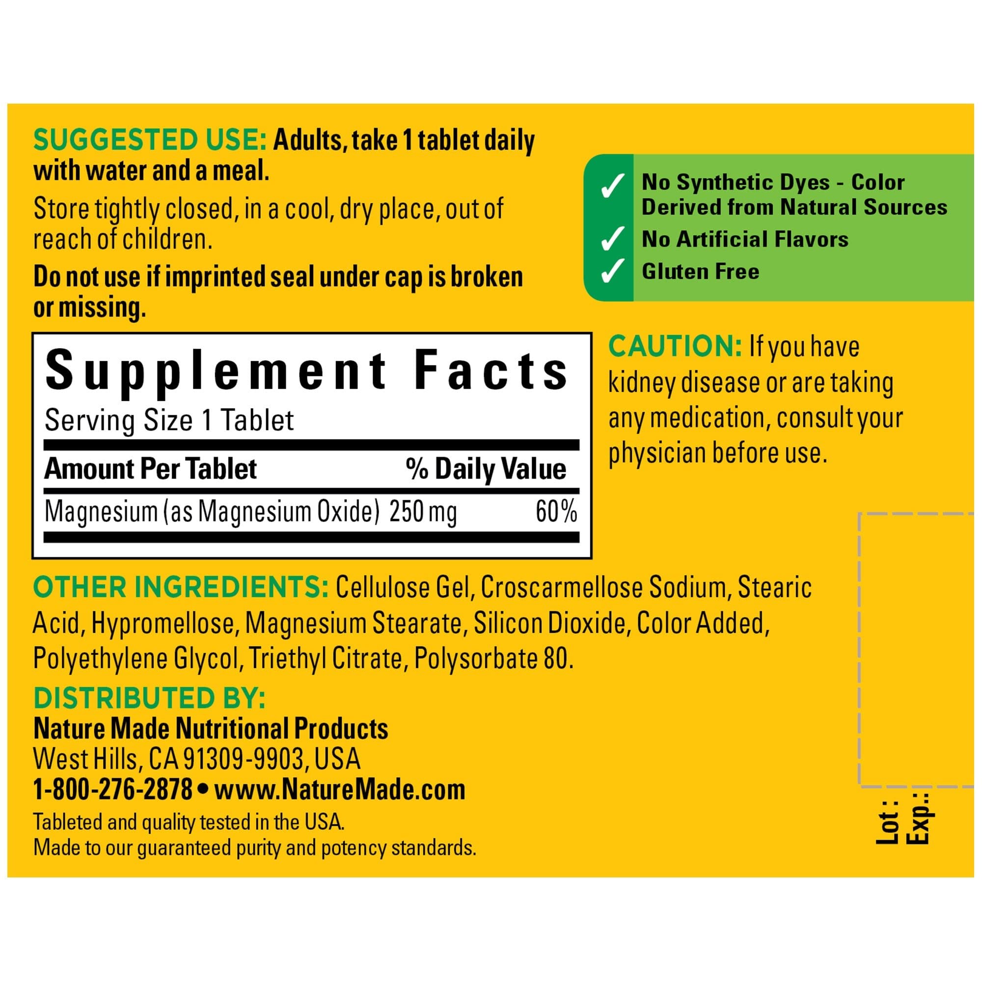 Nature Made Magnesium Oxide 250 mg, Dietary Supplement for Muscle, Heart Nature Made Au supplements
