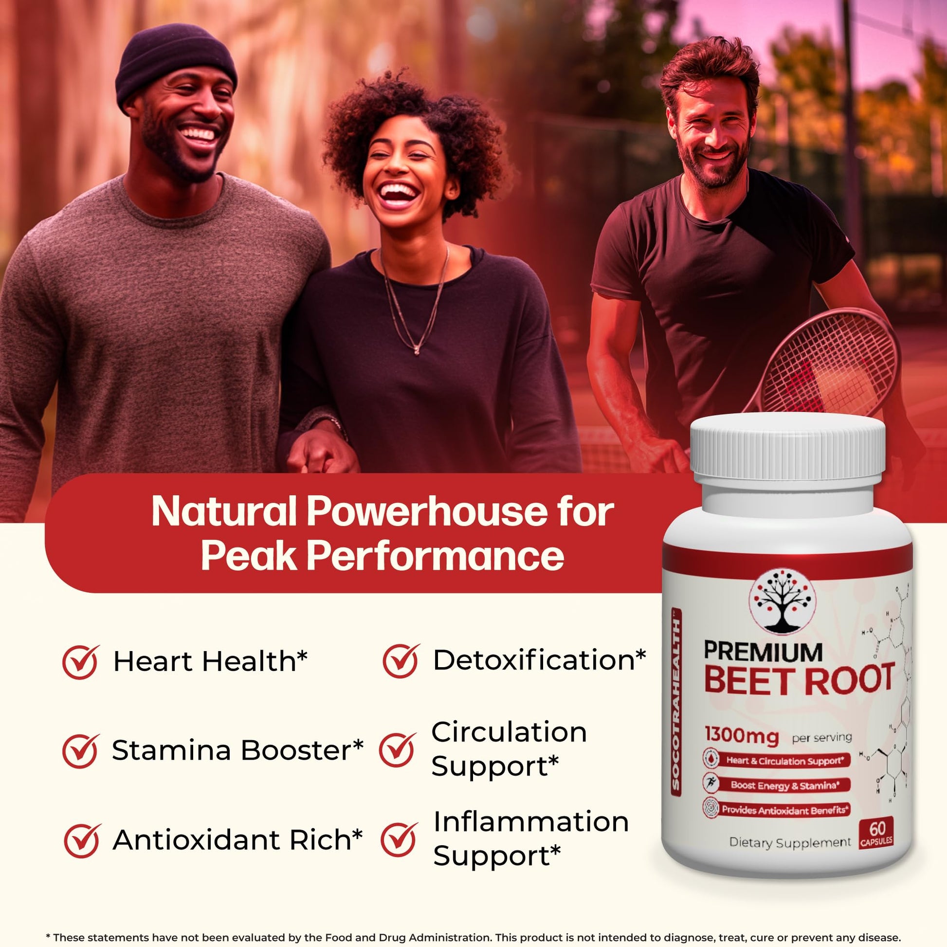 Socotra Health Beet Root Capsules - Made with Premium Organic Beetroot Powder Socotra Health Au supplements