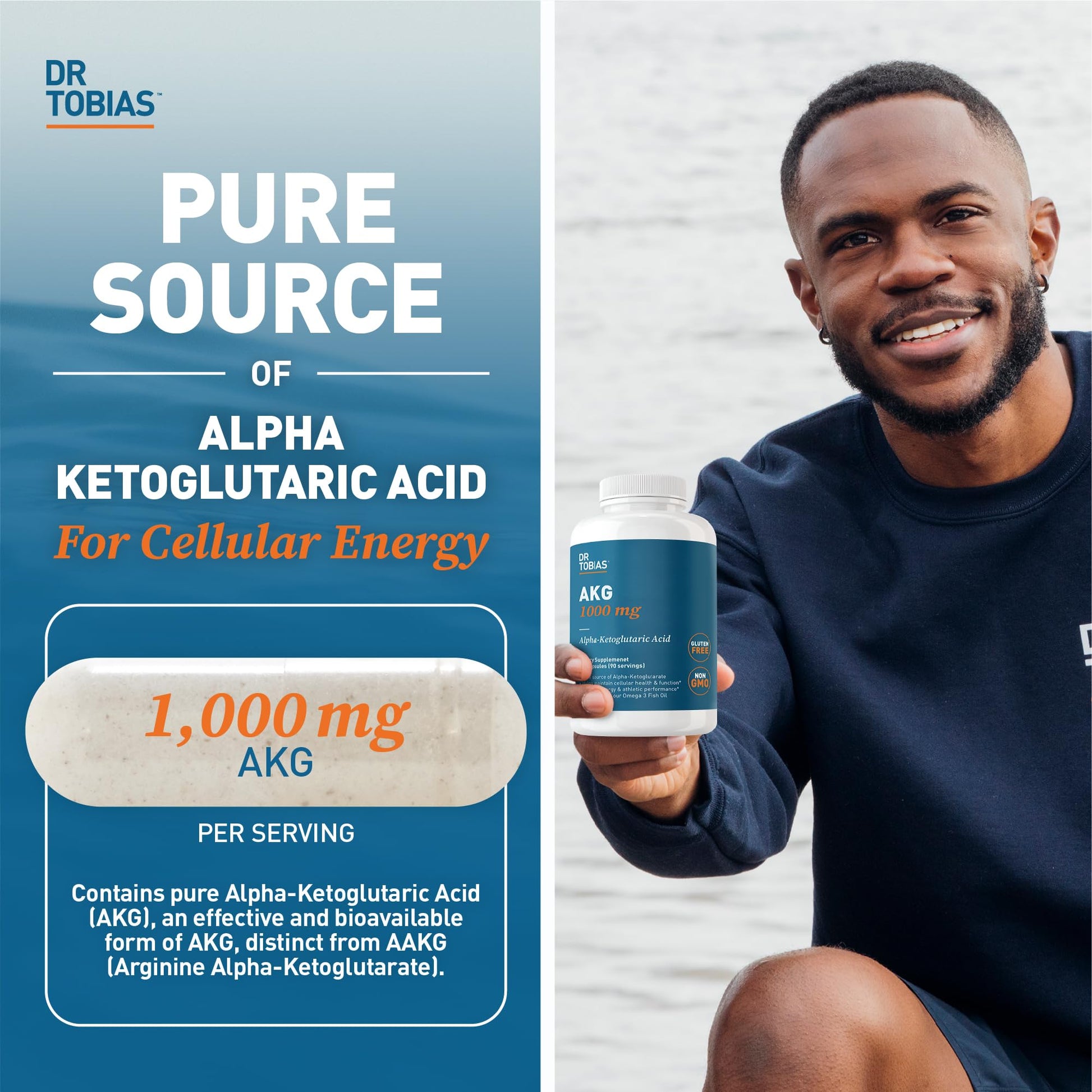 Dr. Tobias AKG Supplement & Joint Support Supplement - Supports Energy, Muscles, Cartilage & Joint Health, Non-GMO Dr. Tobias Au supplements
