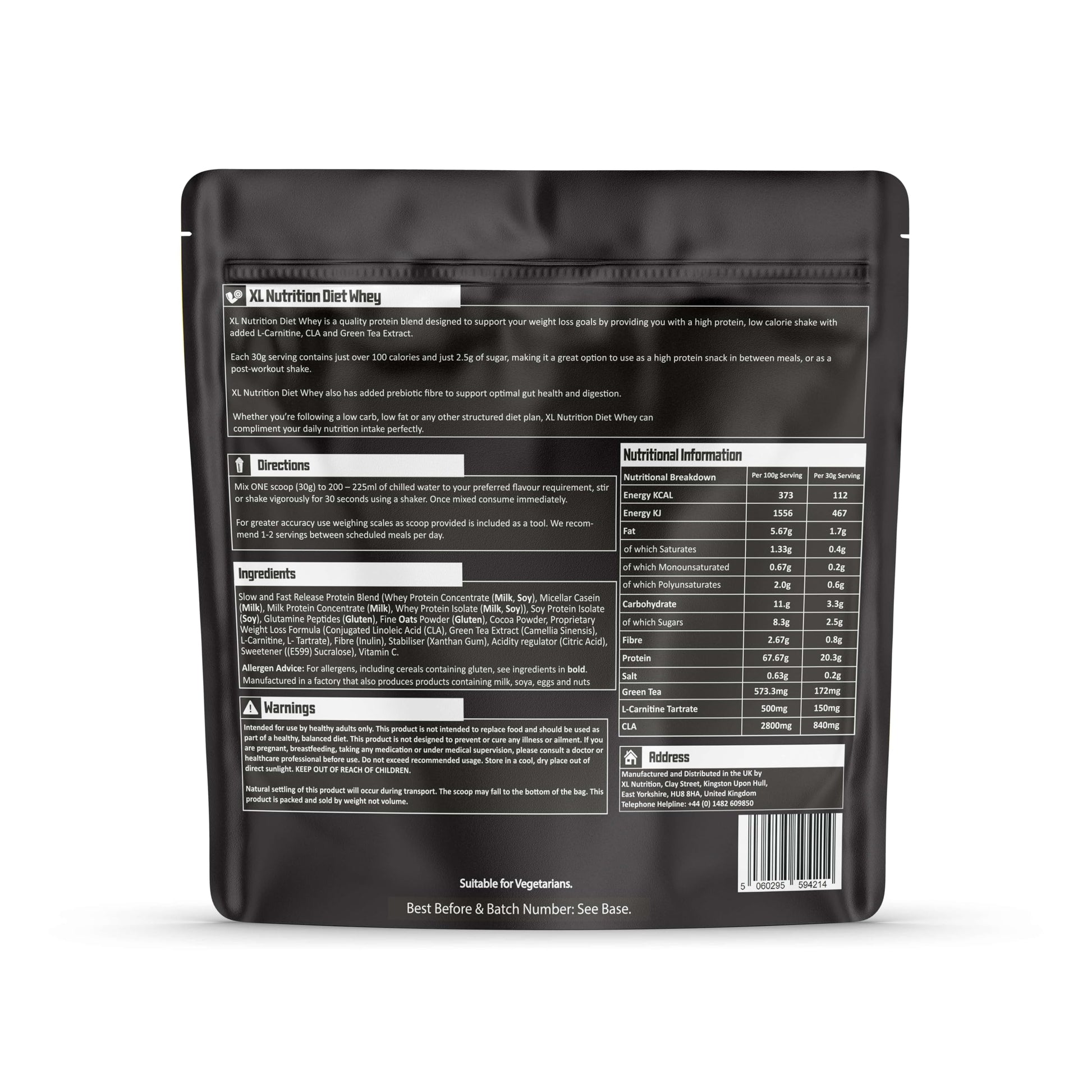 XL Nutrition Xtra Diet Whey Protein | 112 Calories | with Added L Carnitine and Green Tea Extract XL Nutrition Au supplements
