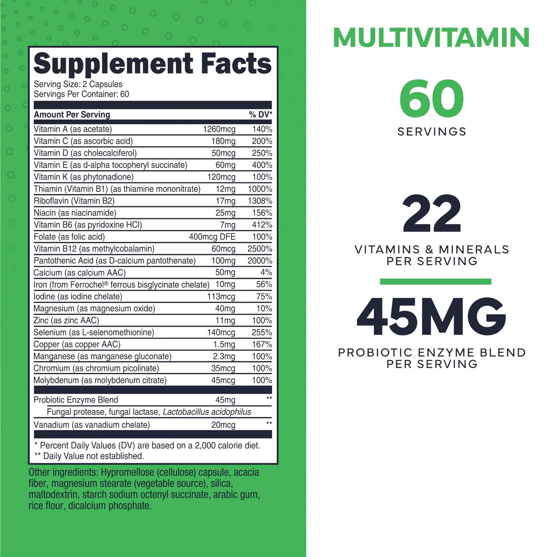 Type Zero Multivitamin Capsules (120 Capsules) (1300 mg) - with Probiotics + 22 Vitamins and Minerals, GMO-Free Type Zero Au supplements