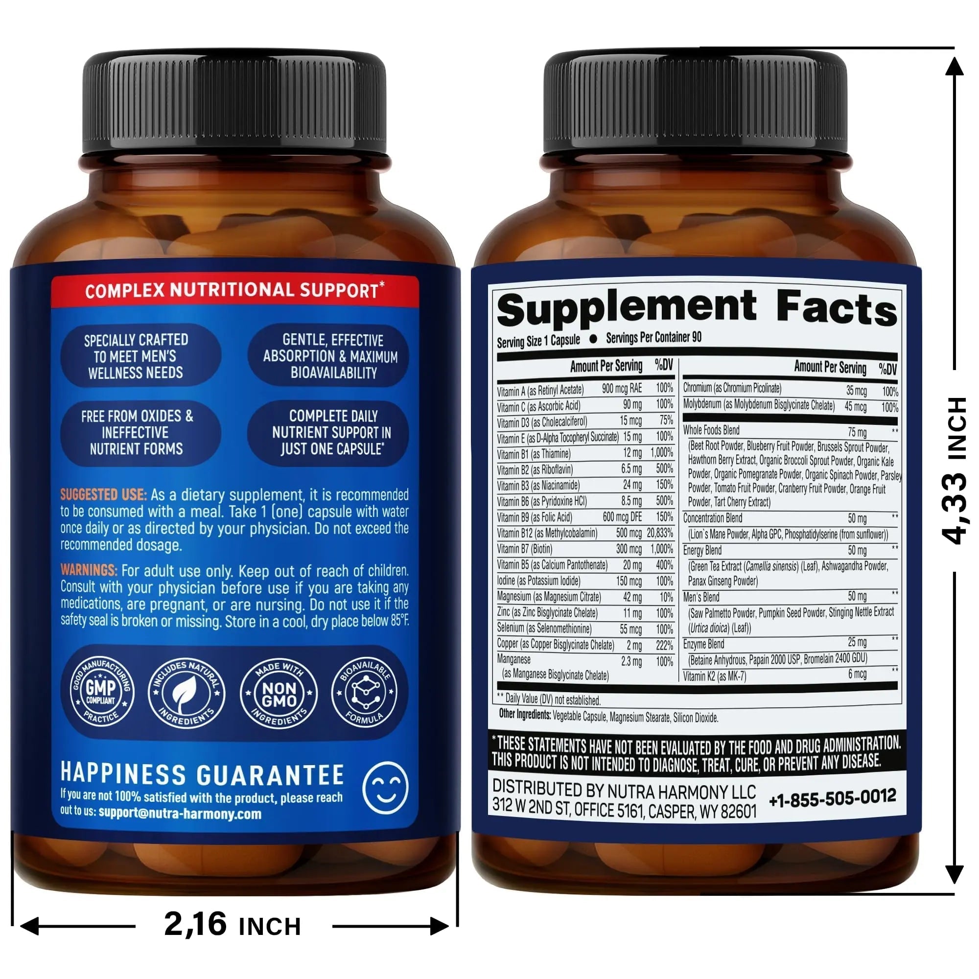 NUTRAHARMONY Multivitamins for Men & Women NUTRAHARMONY Au supplements