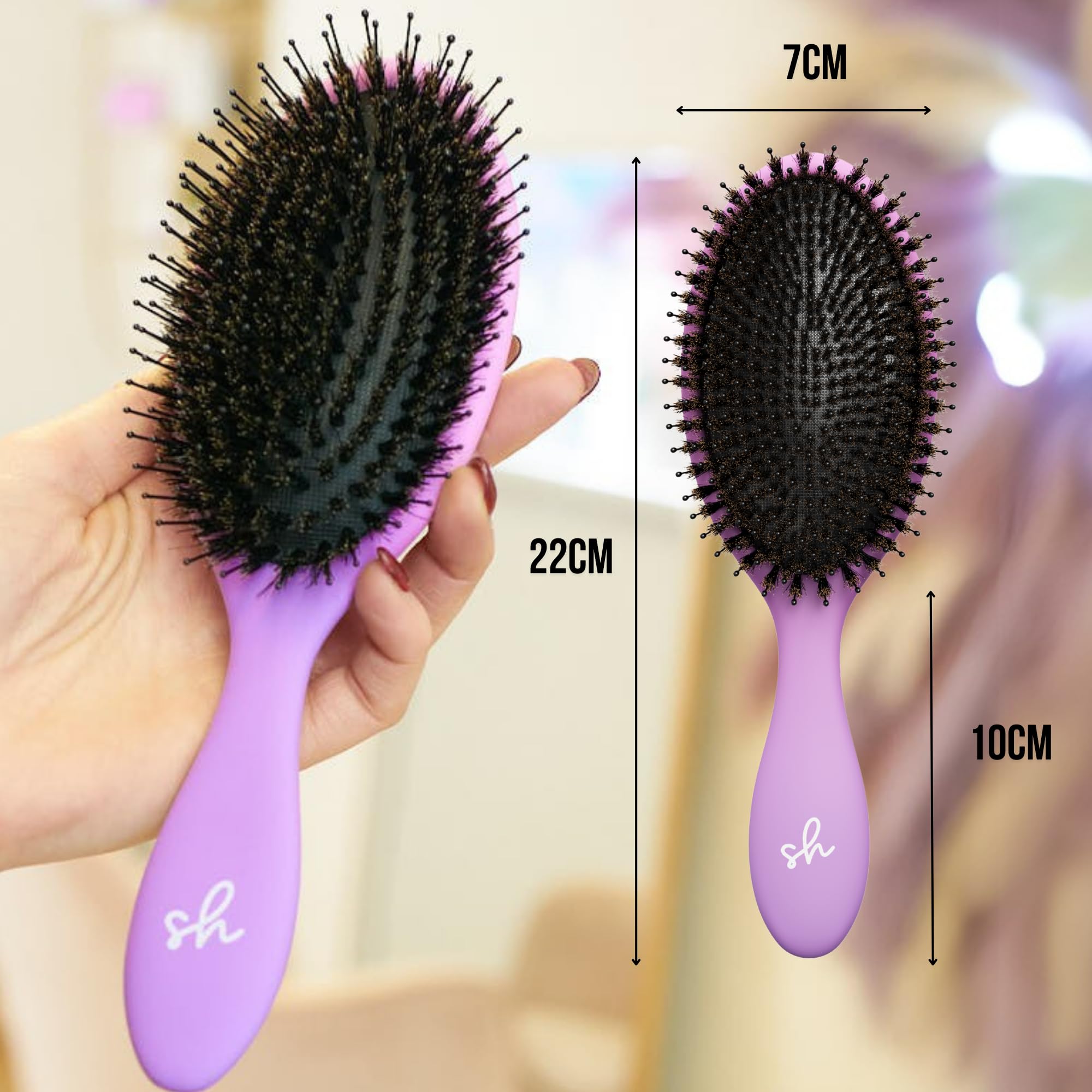 SimplyHair Ultimate Hair Extension Brush & Detangler Anti-Static, Dual Bristle Design, Soft Boar Bristle, Great for All Hair Types & Extensions - Pink & Purple Ombre Brush Ideal for Adults & Kids Simply Hair Au supplements