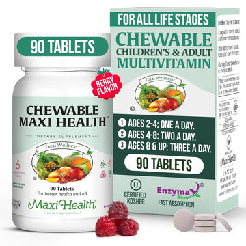 Maxi Health Chewable Multivitamin for Kids, Teens and Adults - Cherry Chewable Vitamins for Adults & Children Maxi Health Au supplements