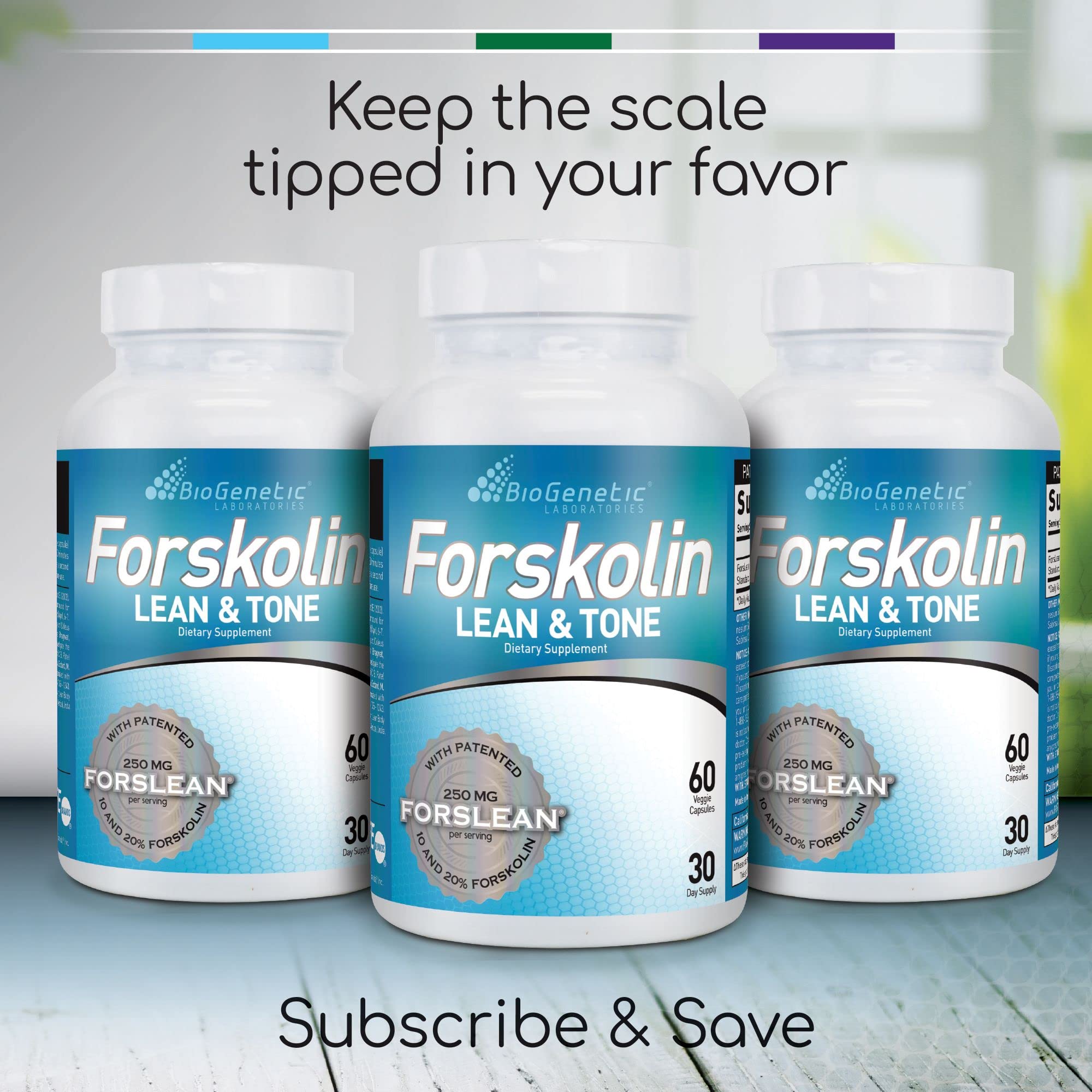 BioGenetic Labs Forskolin Lean & Tone - Weight Loss Pills - Body Toning Formula Fat Burner BioGenetic Laboratories Au supplements