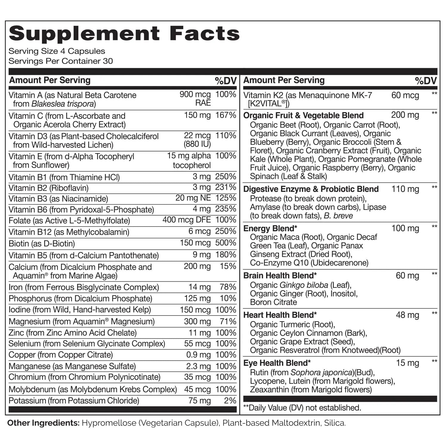 NATURELO Whole Food Multivitamin for Women - with Vitamins, Minerals, & Organic Extracts - Supplement for Energy and Heart Health NATURELO Au supplements