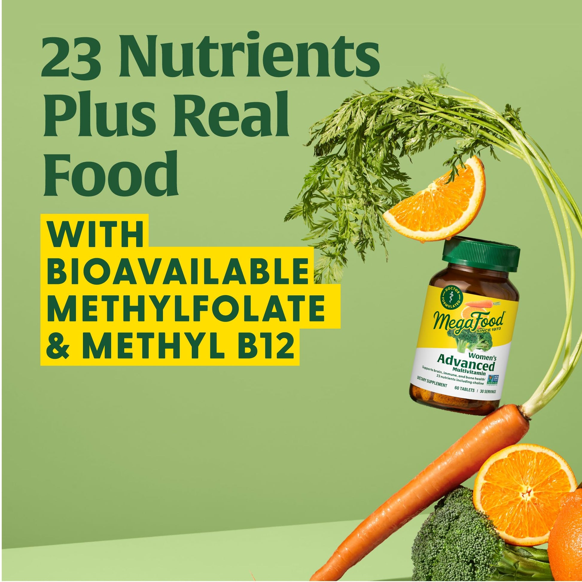MegaFood Women's Advanced Multivitamin for Women - Doctor-Formulated With Iron, Choline, Vitamin D, Vitamin C & Zinc - Brain Health MegaFood Au supplements