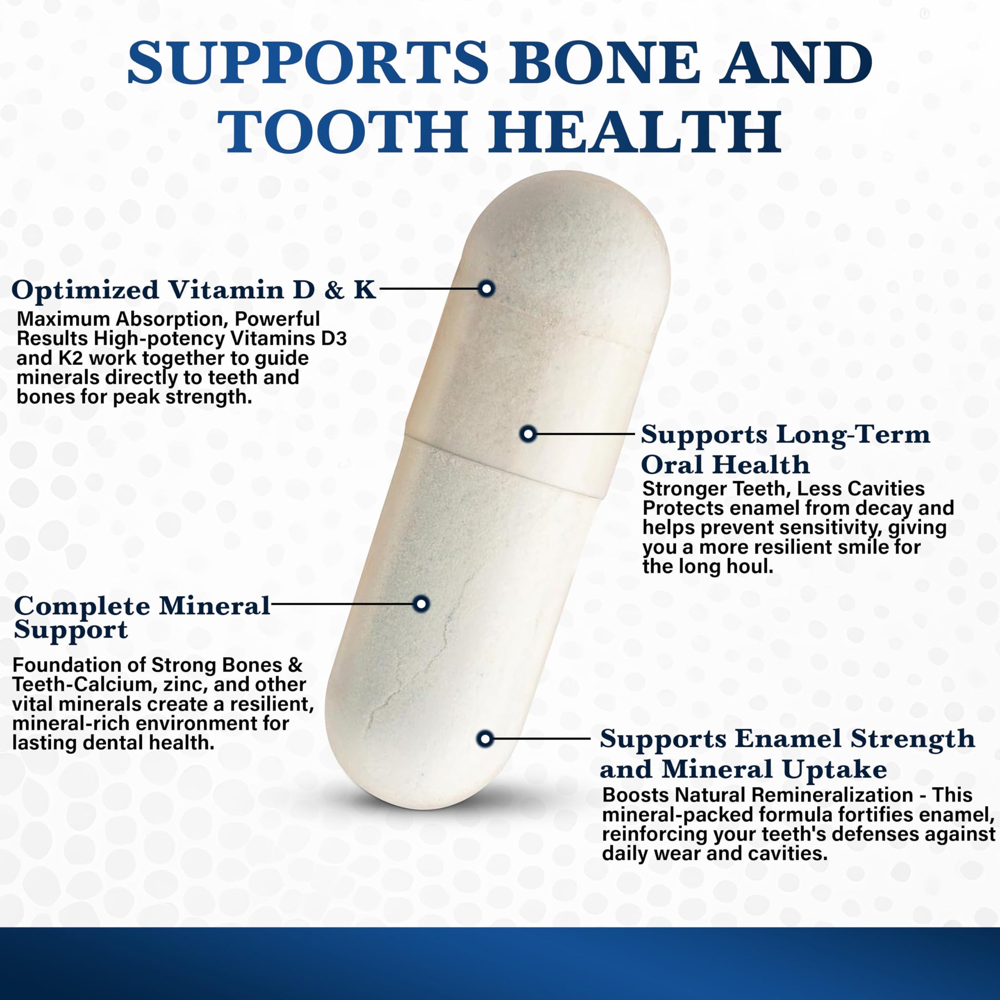 Living Well with Dr. Michelle Tooth & Bone Formula - Supplement with Calcium for Bone Strength & Tooth Enamel Support, D3 + K2, 120 Capsules, Non-GMO, Gluten-Free Living Well with Dr. Michelle Au supplements