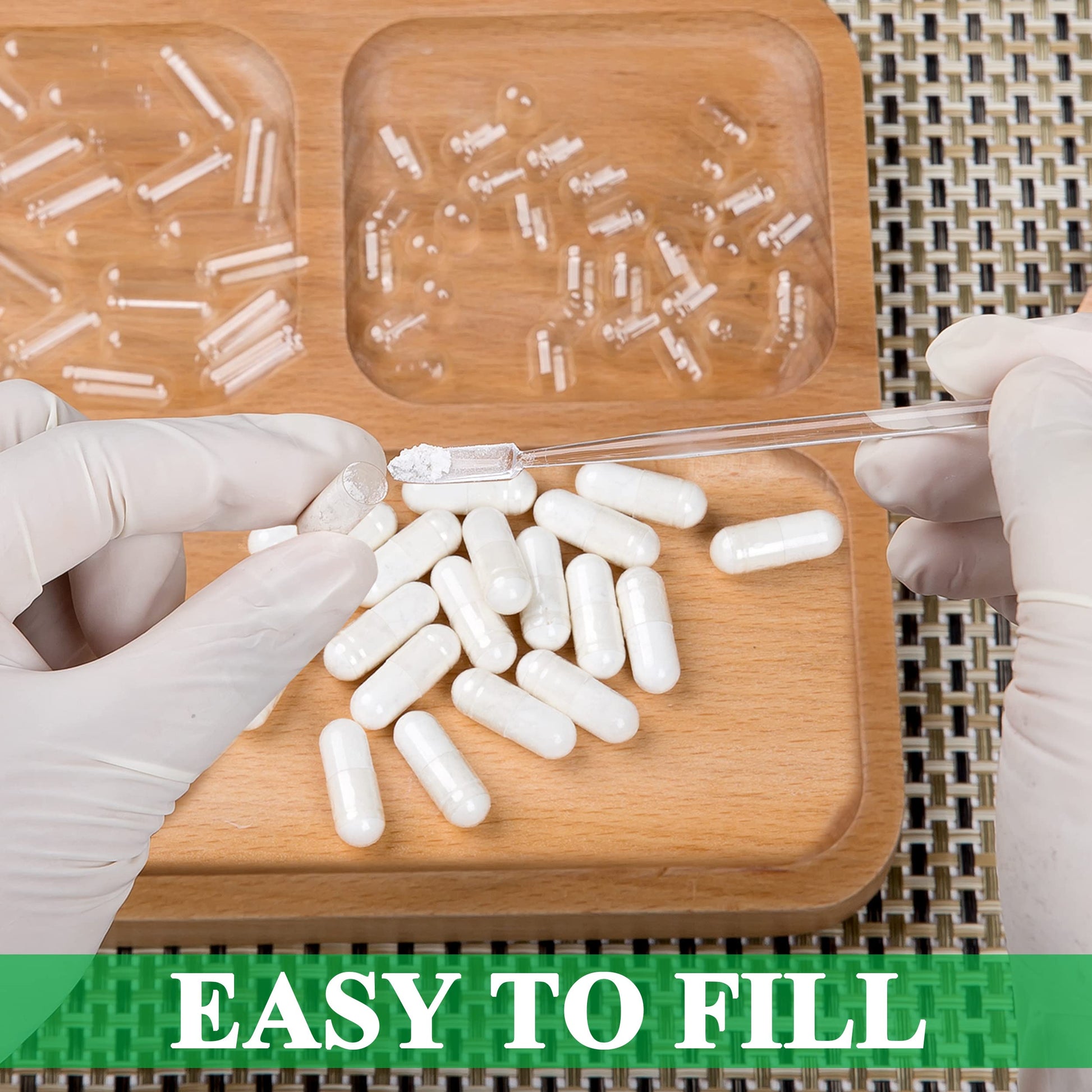 wananfu Size 0 Empty Capsules Vegetarian (100 Count) Bundle with Micro Lab Spoon, Clear Fillable Veggie Pill Capsules Size 0 for Making Your Own Supplements wananfu Au supplements