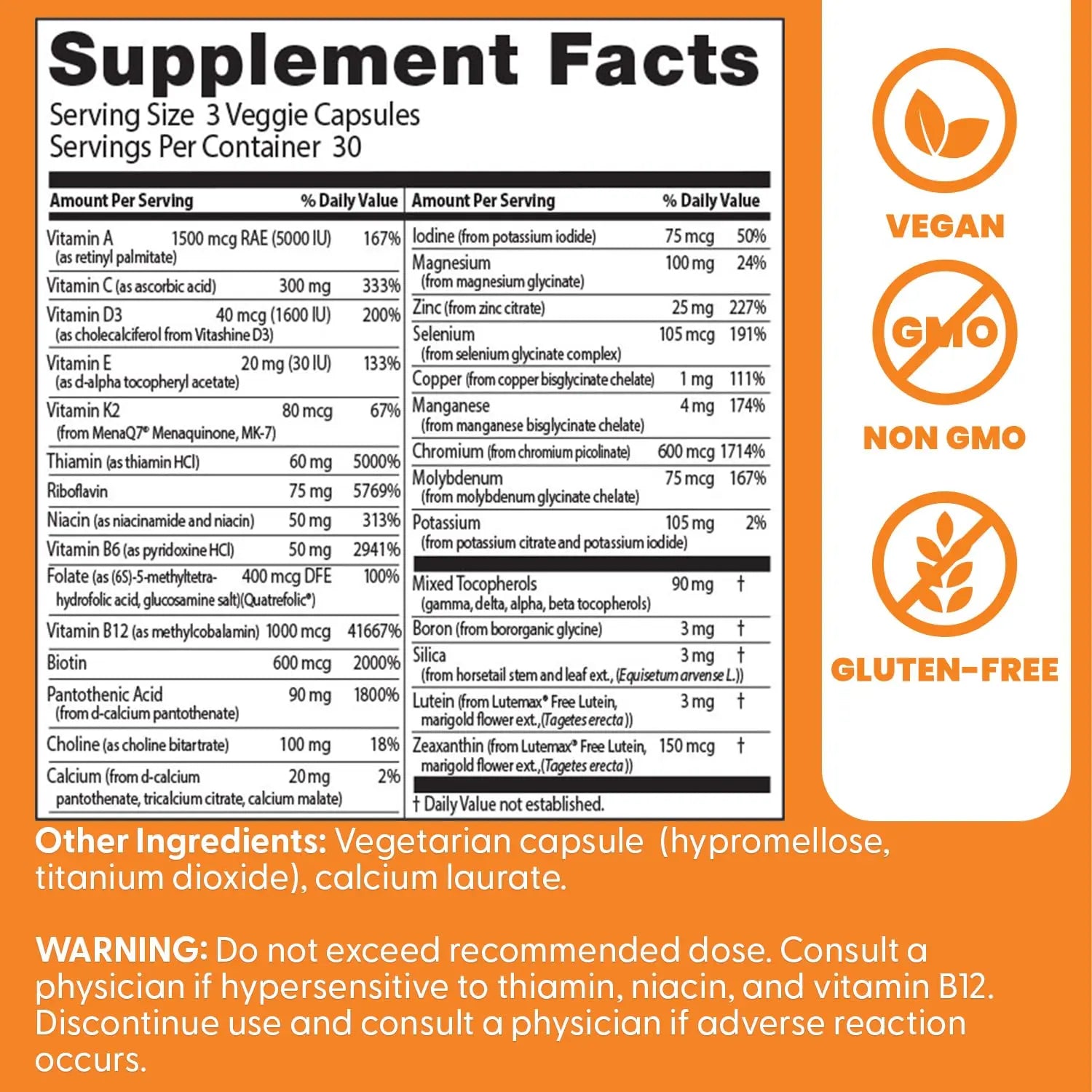 Doctors Best Multi-Vitamin Mineral Complex, Comprehensive Health Support, Non-GMO, Gluten Free, Vegan 90 Veggie Capsules Doctor's BEST Au supplements