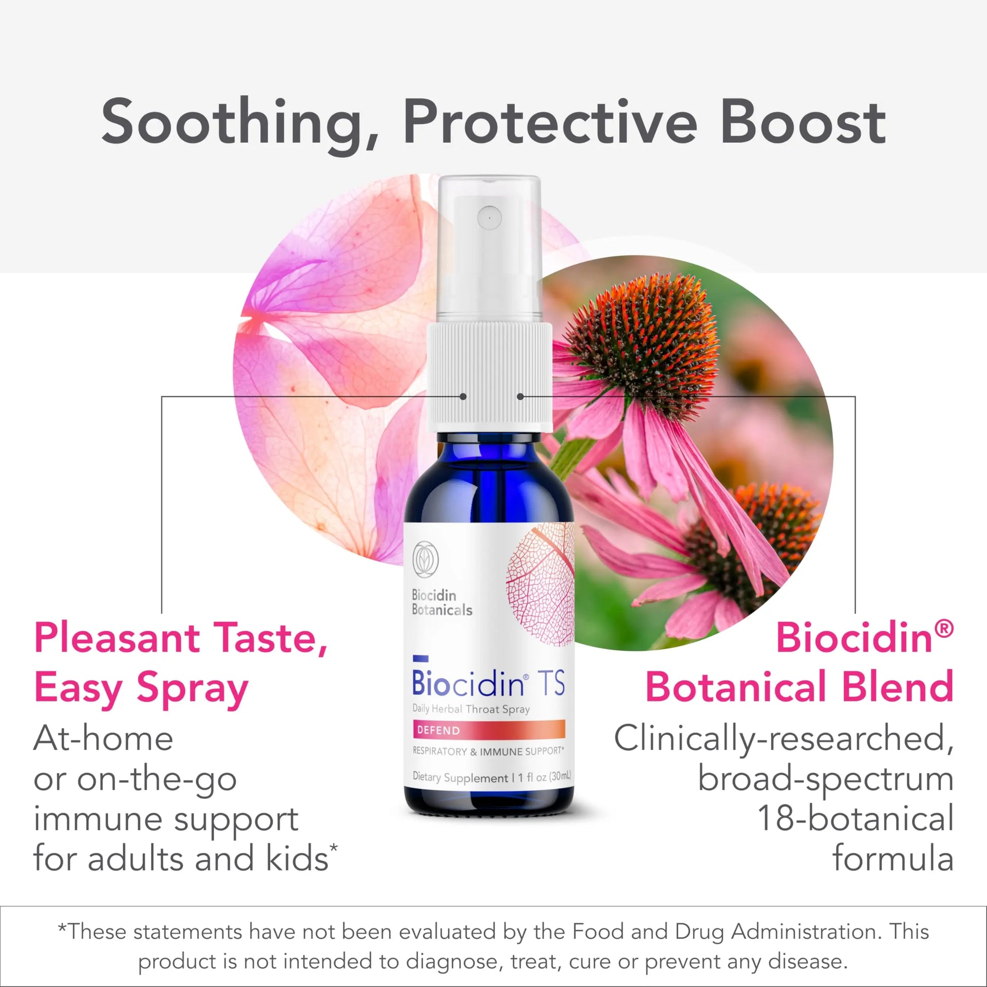 Biocidin Throat Spray - Throat Numbing Spray for Immune Support with Biocidin Blend - Clinically Researched, Fast-Acting for Seasonal Aid or Travel - Support Upper Respiratory Tract (1 fl oz) Bio-Botanical Research Au supplements