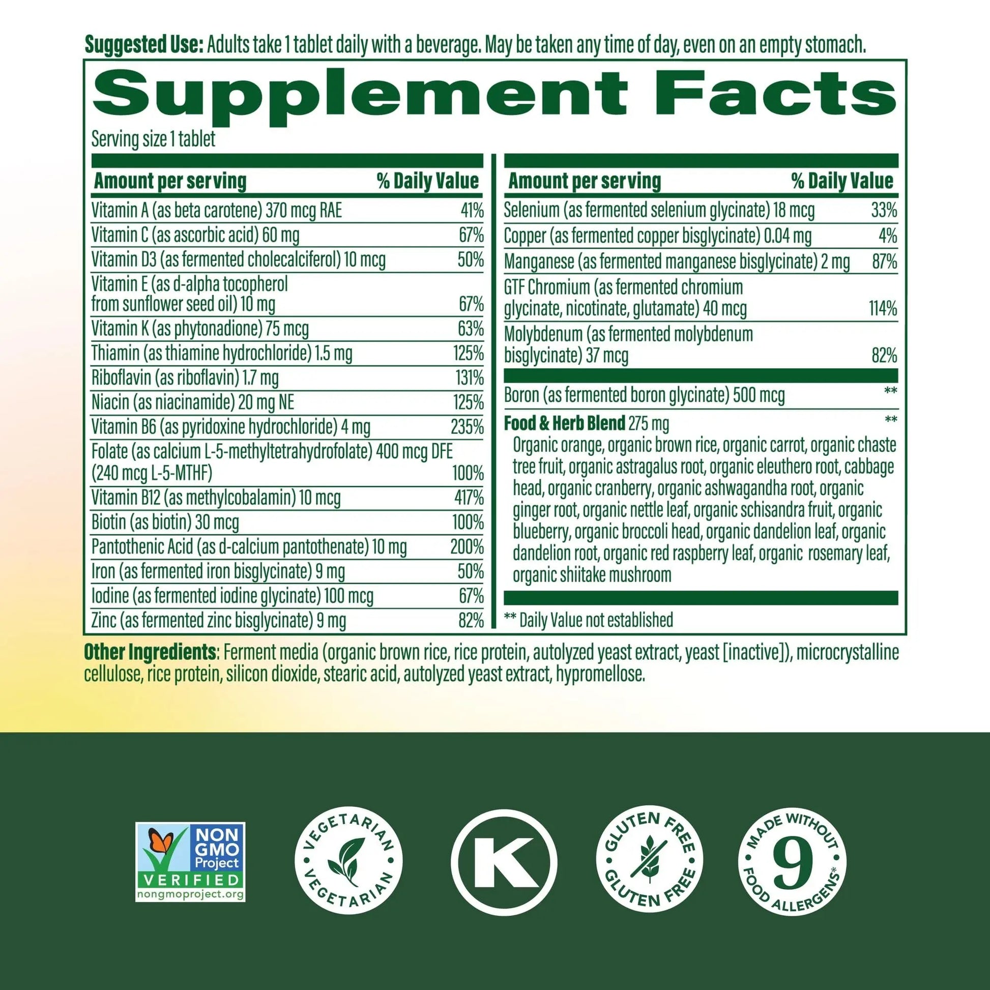 MegaFood Womens Multivitamin One Daily - Multivitamin for Women - Vitamin C, Vitamin D, Iron & B Vitamins - Bone, Energy Metabolism & Immune Support MegaFood Au supplements