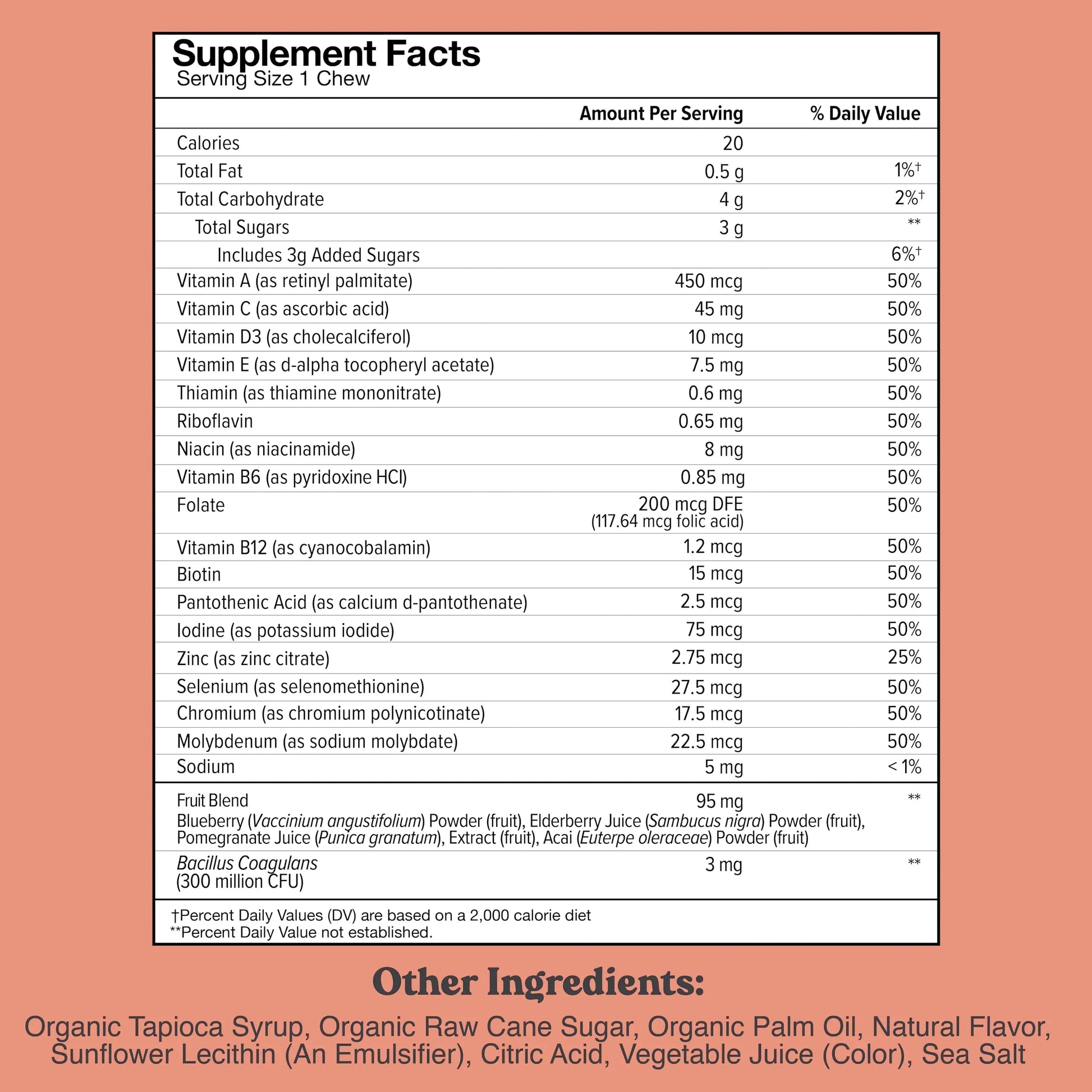 Chewsy Kids’ Multivitamin, Delicious Candy-Style Daily Vitamin Chews + Probiotics + Superfoods, Wild Berry Flavor Chewable Fruity Supplement Chews CHEWSY Au supplements