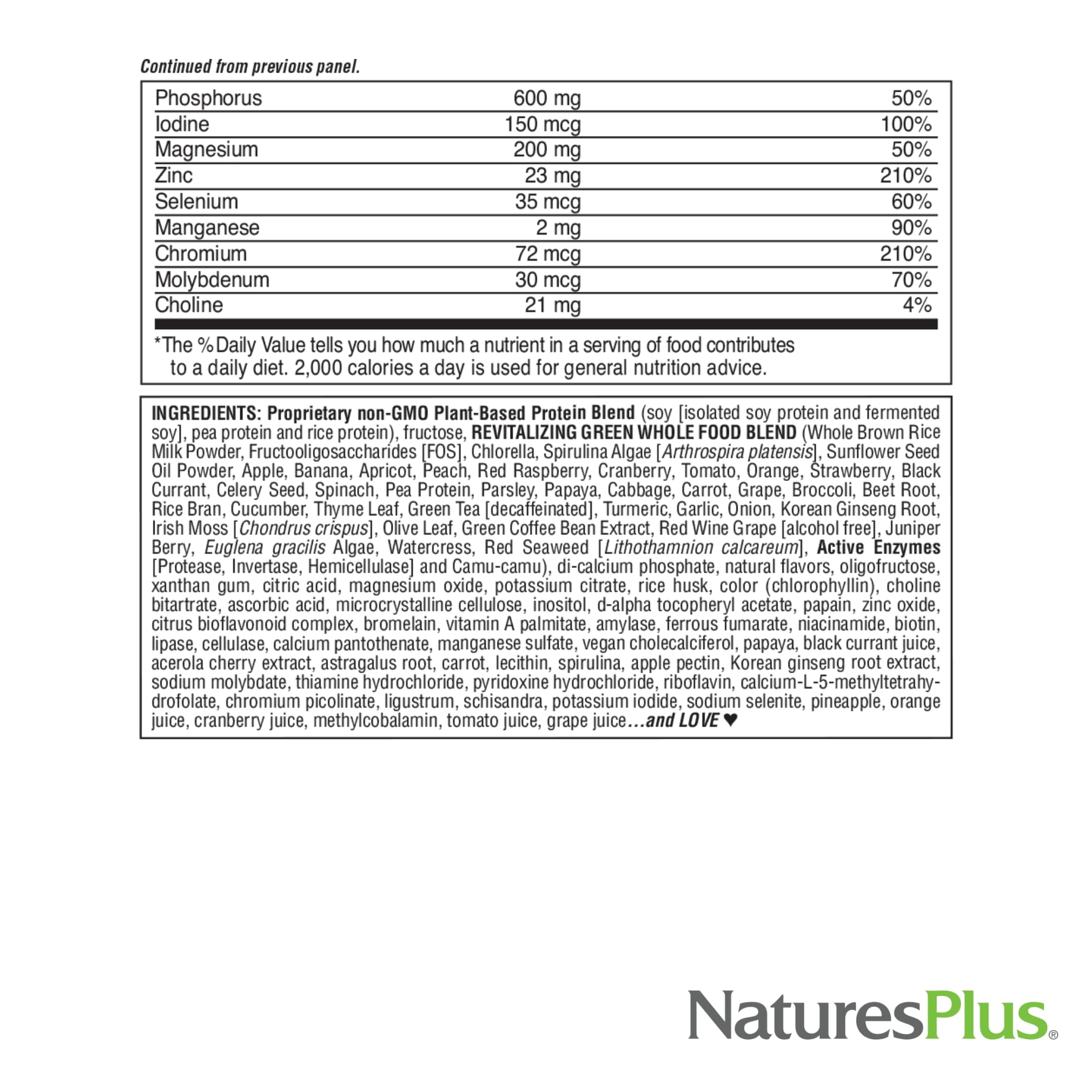 NaturesPlus FRUITEIN Revitalizing Green Foods Shake - 1.3 lbs - Plant-Based Protein (13g/Serving) - Supports Energy & Immune System - Vegetarian, Gluten Free & Non-GMO - 16 Servings NaturesPlus Au supplements