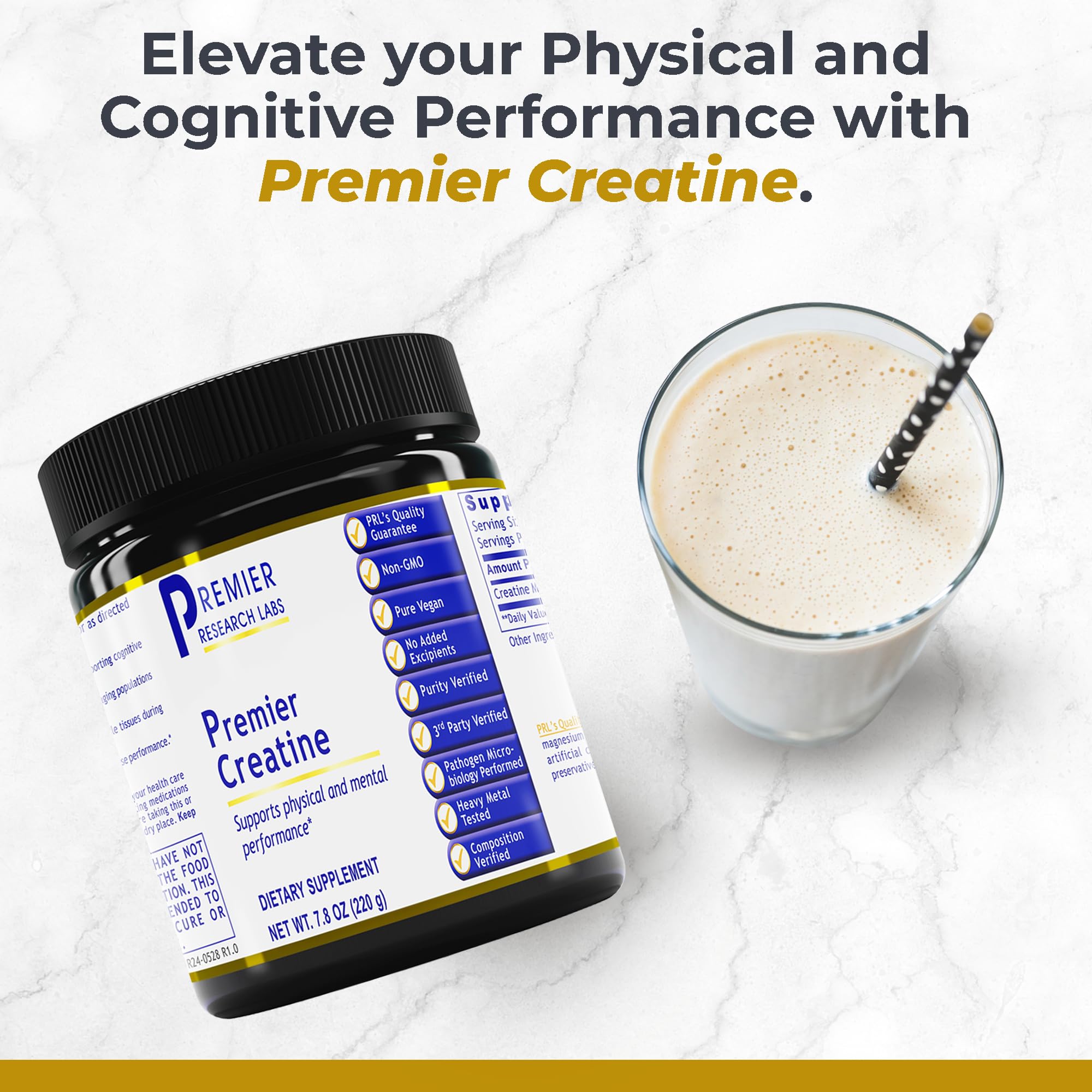 Premier Research Labs Premier Creatine - Creatine Monohydrate Powder, Creatine Powder for Men, Women, Vegetarians, Unflavored Vegan Friendly Formula - 7.8 oz (40 Servings) Premier Research Labs Au supplements