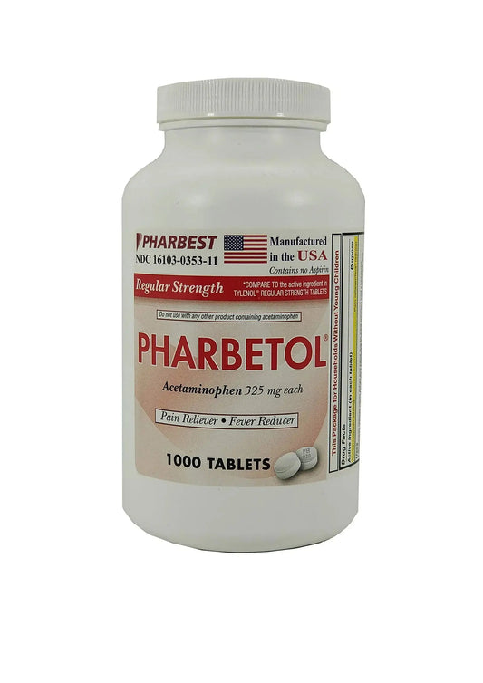 Pharbest Acetaminophen 325 mg 1000 Count Tablets HarbestAu supplements