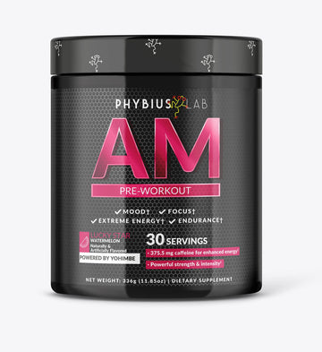 PHYBIUS Lab AM Pre-Workout (Sour Watermelon) Focus, Strength, Powder, 30 Servings PHYBIUS Lab Au supplements