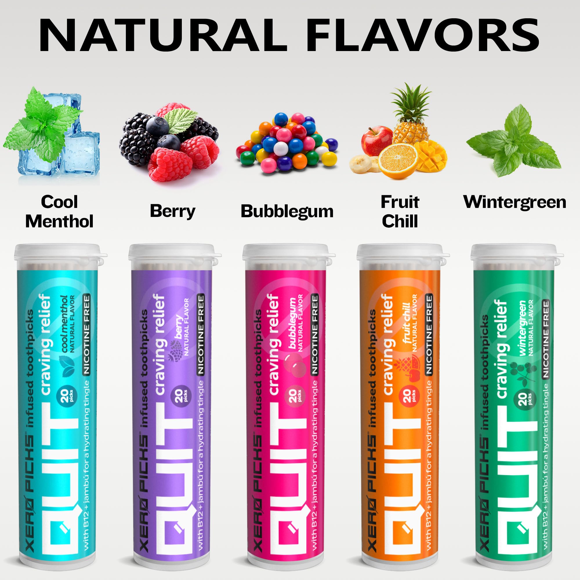 Xero Picks Infused Flavored Toothpicks to Help Quit Smoking - Nicotine Xero Picks Au supplements