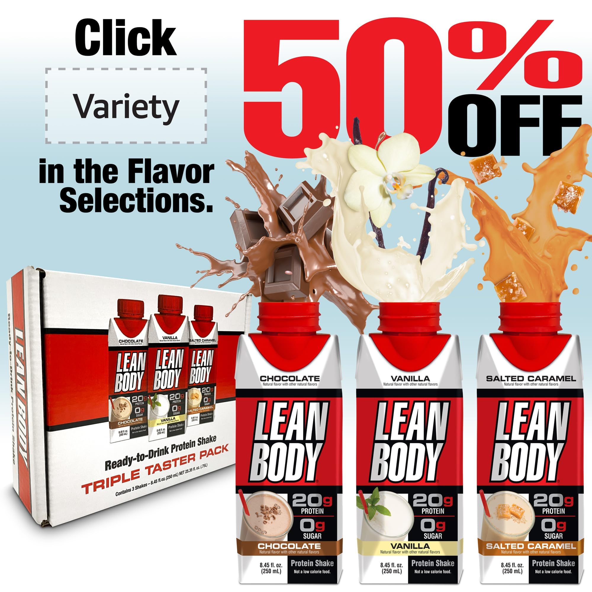 Lean Body Ready-to-Drink Vanilla Protein Shake, 40g Protein, Whey Blend, 0 Sugar, Gluten Labrada Au supplements