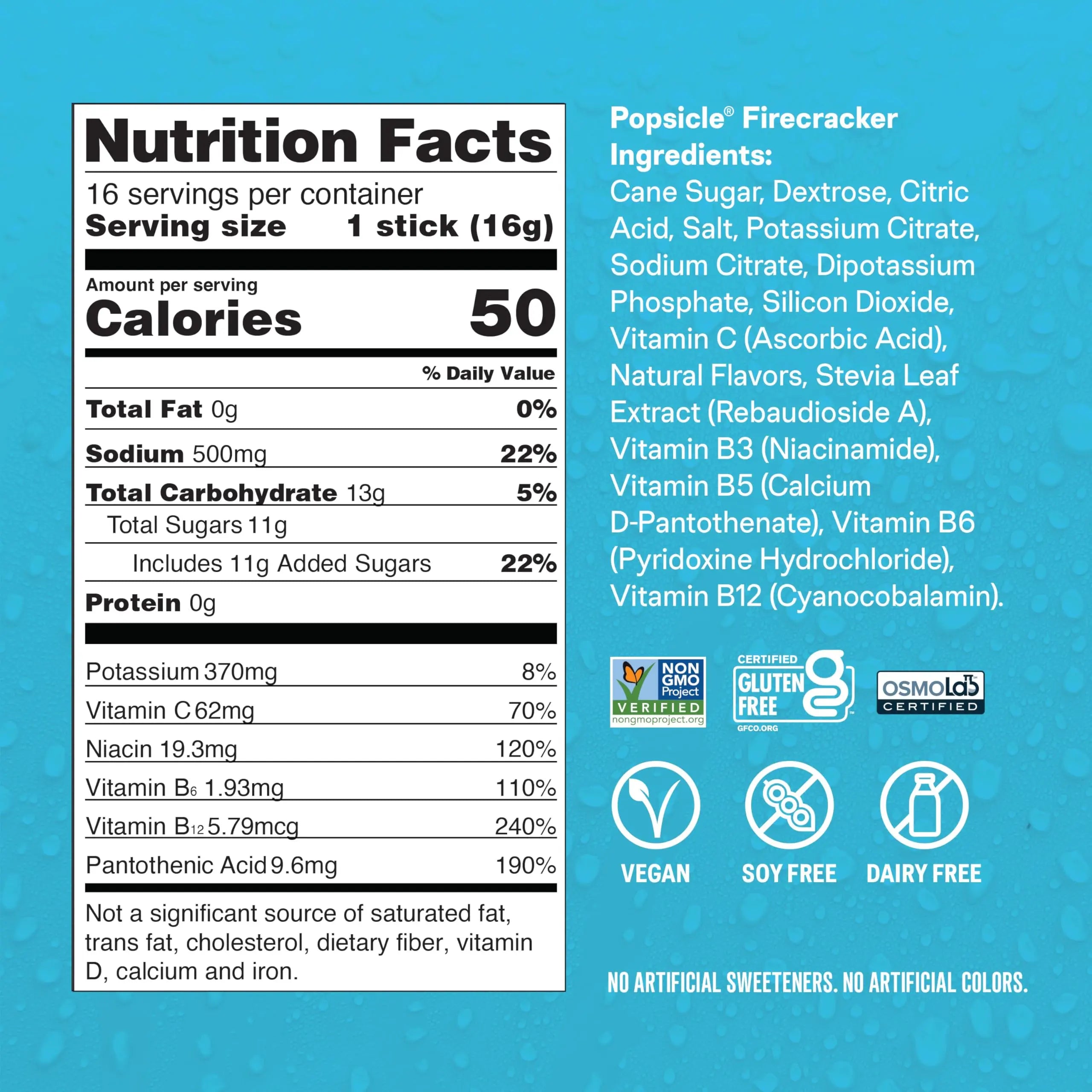Liquid I.V.® Hydration Multiplier - Popsicle Firecracker | Electrolyte Powder Drink Mix | 1 Pack (16 Servings) Liquid I.V. Au supplements