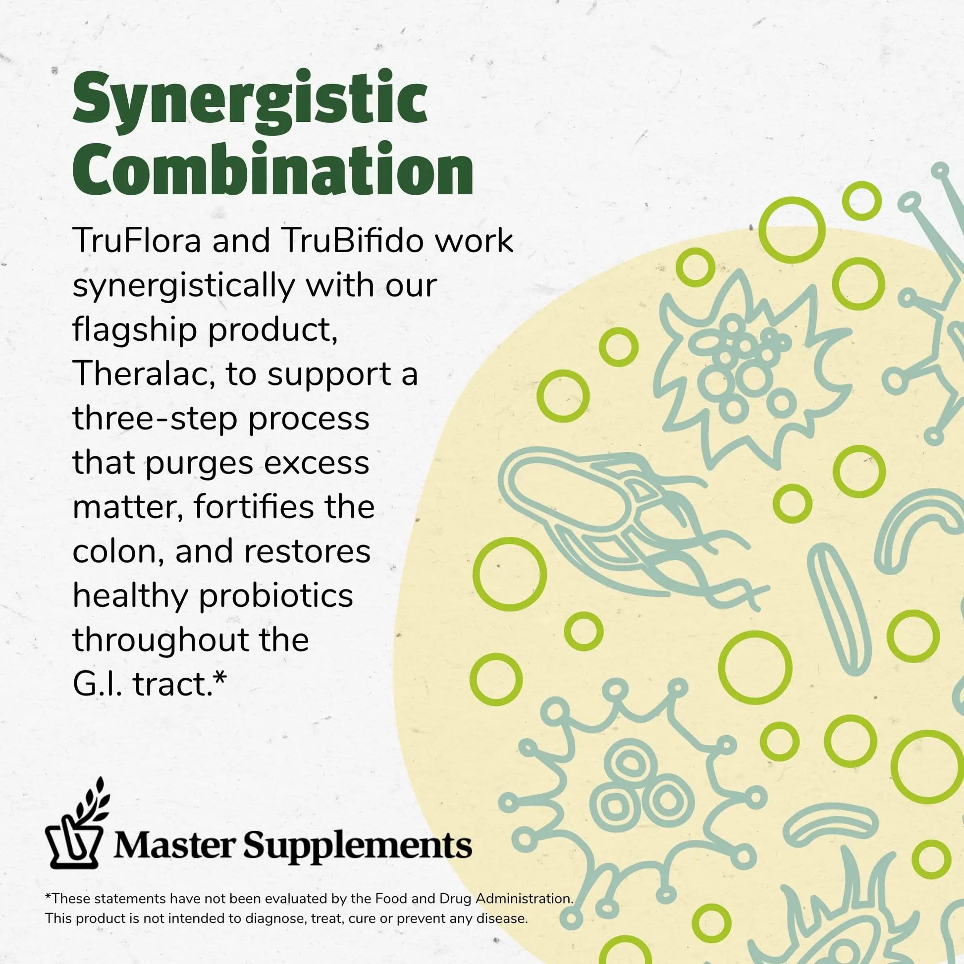 Master Supplements 30-Day Probiotic Gut Reset - Includes Theralac (30 ct.), TruBifido (30 ct.) & TruFlora (30 ct.) - Supports Optimal Gut Health - Gluten Free THERALAC Au supplements
