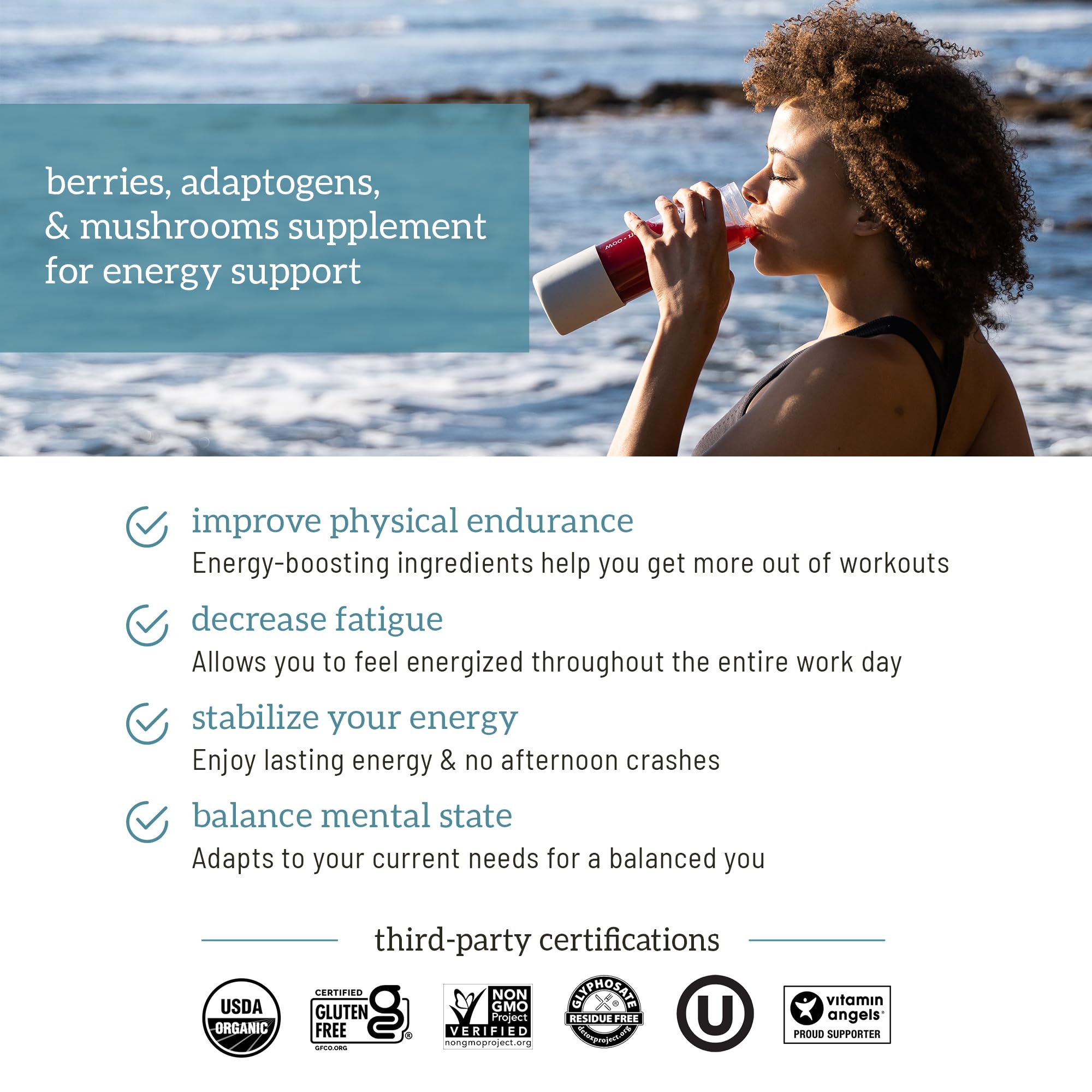 Organifi Red Juice - Vegan Energy Powder - Berry-Flavored Adaptogen Drink Organifi Au supplements