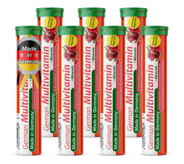 T&D German Multivitamin + Mineralien Drink Effervescent Tablets 140 Servings Pomegranate Flavour – 10 Vitamins + 2 Minerals T&D Au supplements
