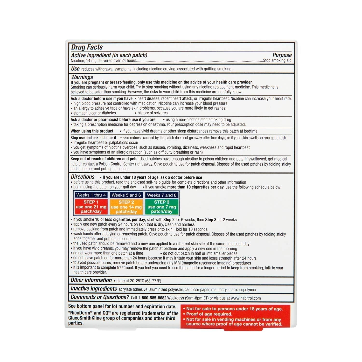 Rite Aid Nicotine Transdermal System Patch, Step 2, 14mg - 14 ct, Nicotine Rite Aid Au supplements