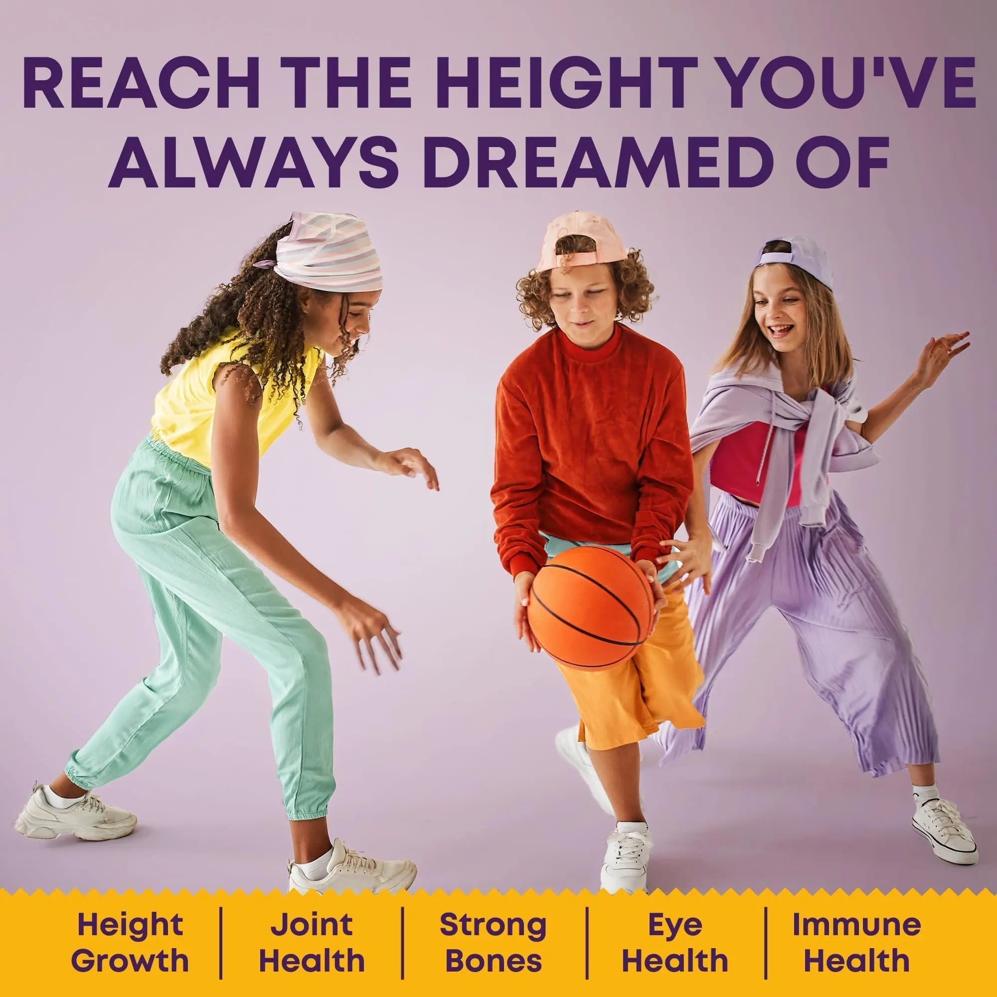 Height Growth Gummies for Kids & Teens - Calcium, Vitamin D3 + K2, Zinc, Magnesium, L-Arginine, Vitamin C - Multivitamin for Teen Boys & Girls LM LILYNUTRAMOON Au supplements