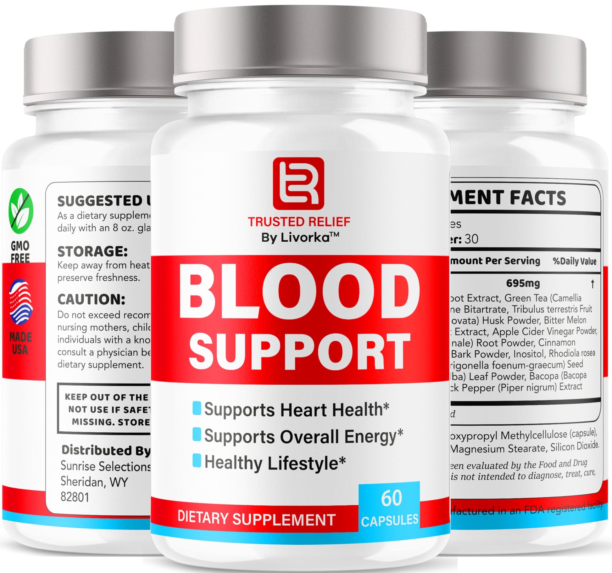 Trusted Relief Blood Support Capsules - Official TrustedRelief Blood Support Vitamin Pills, Natural Trusted Relief Advanced Premium Formula Wellness & Overal Health, 60 Capsules for 1 Month LIVORKA Au supplements