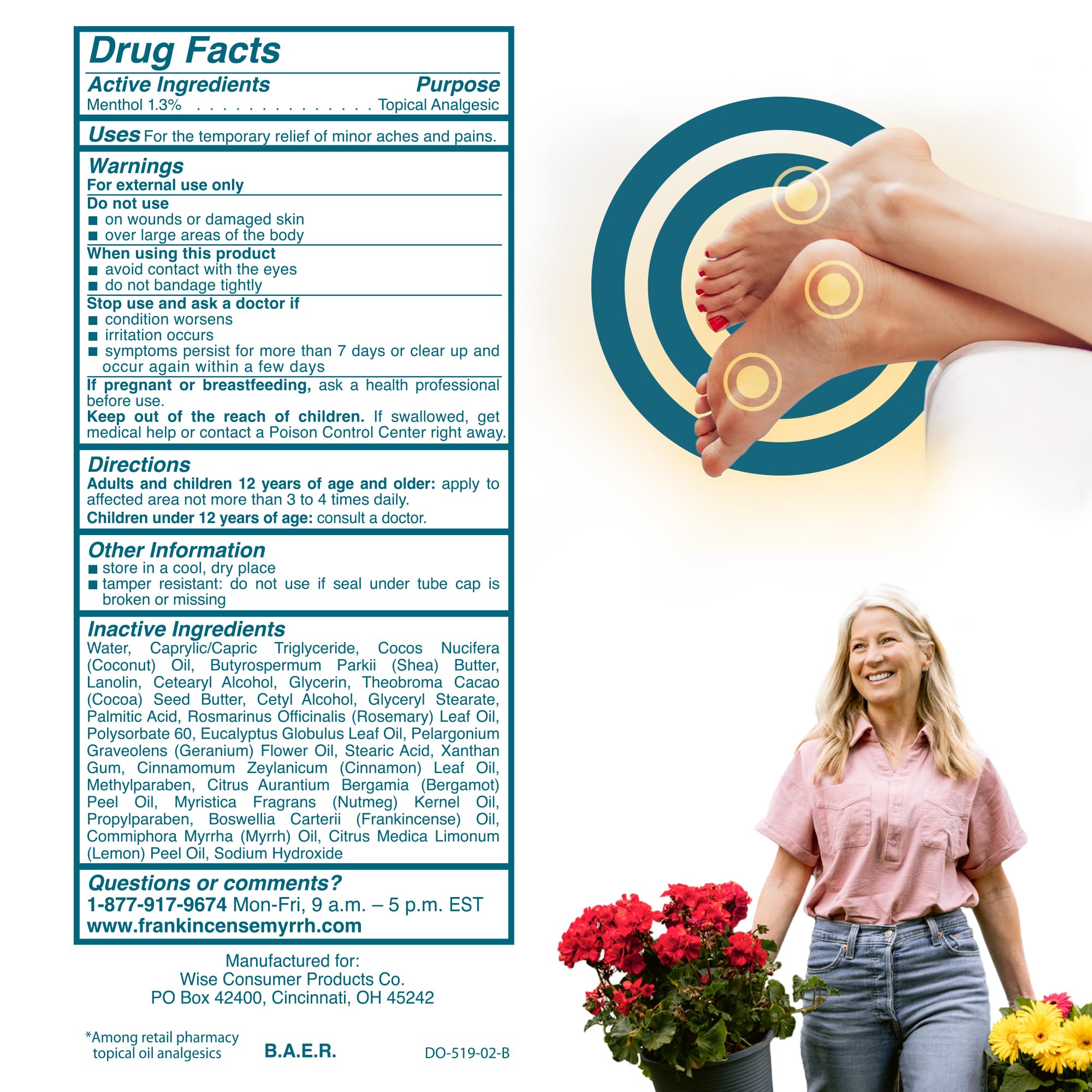 Frankincense & Myrrh Foot Pain Relief Cream - Intensive Foot Therapy Lotion - Diabetic Nerve Pain Relief Cream | Restless Leg Syndrome | Frankincense Essential Oil, 3 Ounce (1-Pack) FRANKINCENSE & MYRRH Au supplements