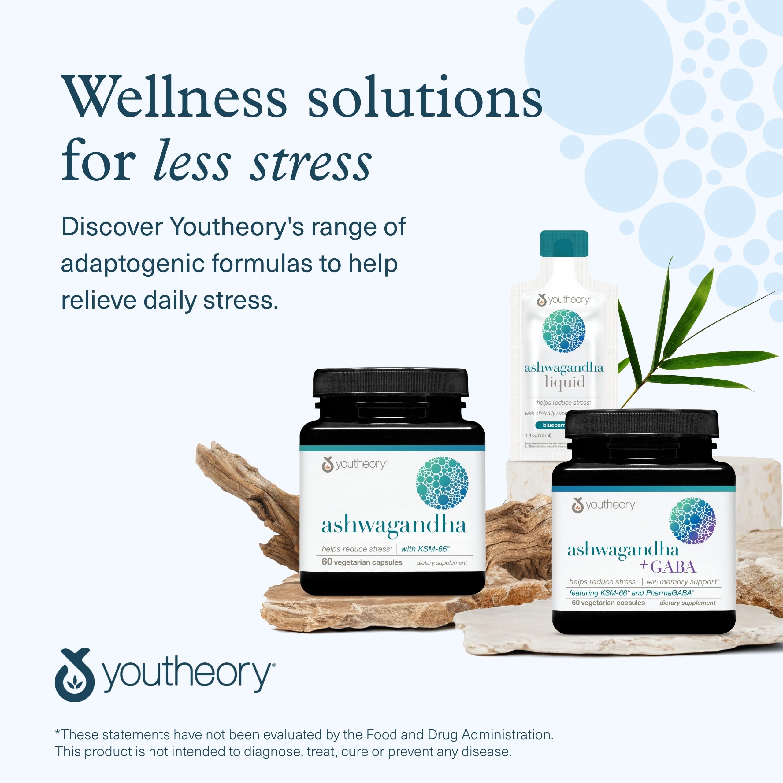 Youtheory Ashwagandha - with Organic KSM-66 Ashwagandha - Herbal Blend to Support Stress Relief & Energy Levels* - Helps Support Mood* - 60 Vegetarian Capsules (30-Day Supply) Youtheory Au supplements
