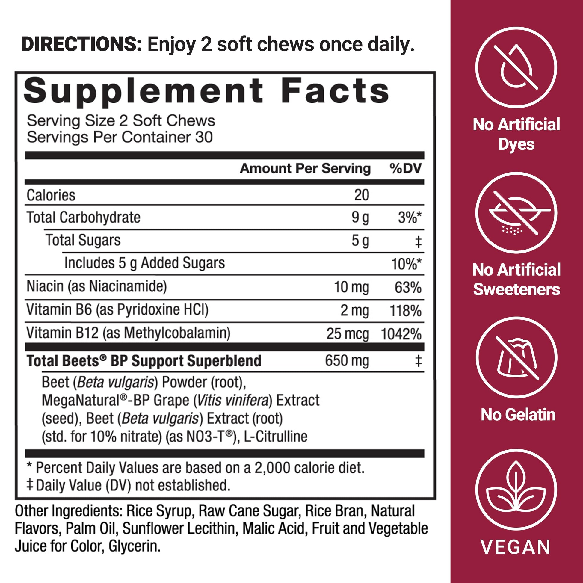 FORCE FACTOR Total Beets Blood Pressure Support Supplement, Beets Supplements Force Factor Au supplements