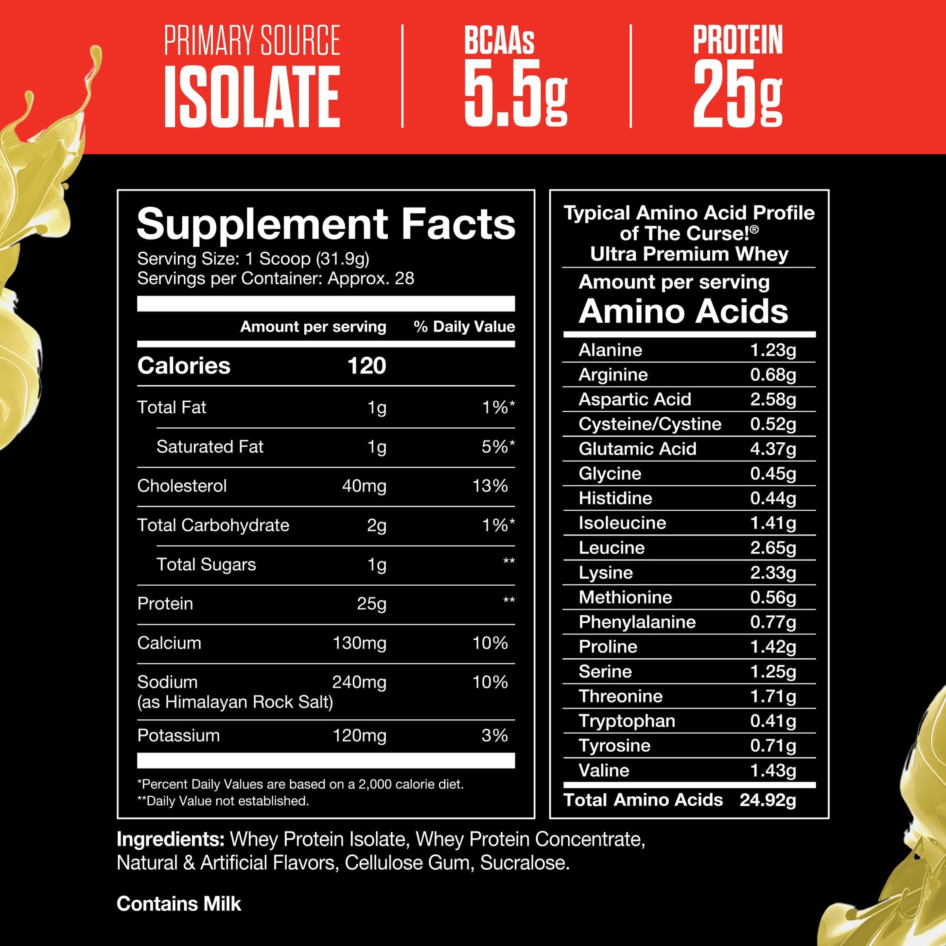 JNX SPORTS The Curse! Ultra Premium Whey Protein Powder Vanilla Bean 2lb | 25g Protein JNX SPORTS Au supplements
