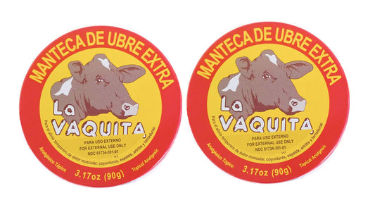 BILITOK 2 Pack La Vaquita Extra Strength Udder Balm Manteca Ubre De Vaca Pain Relief 3.17 Oz. Topical Analgesic La Vaquita ErectogenAU supplements