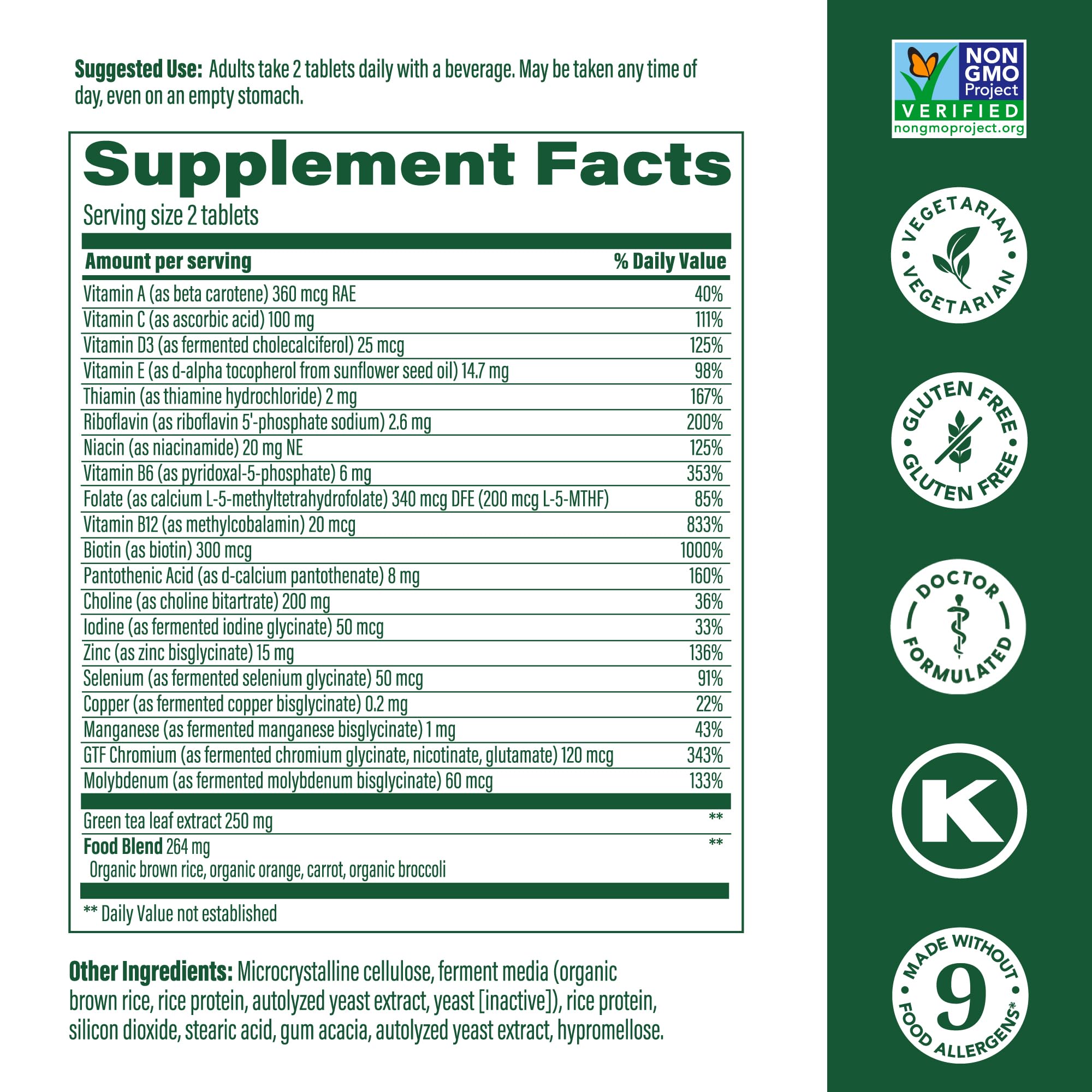MegaFood, Multi for Women 55+, Supports Optimal Health and Wellbeing, Multivitamin and Mineral Dietary Supplement, Gluten Free, Vegetarian, 60 tablets (30 servings) MegaFood Au supplements