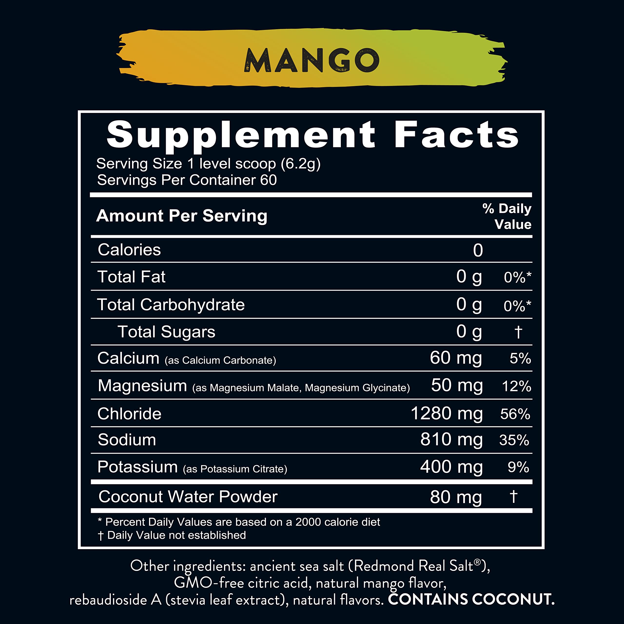 Redmond Re-Lyte Hydration Electrolyte Mix (Mango) REDMOND Au supplements
